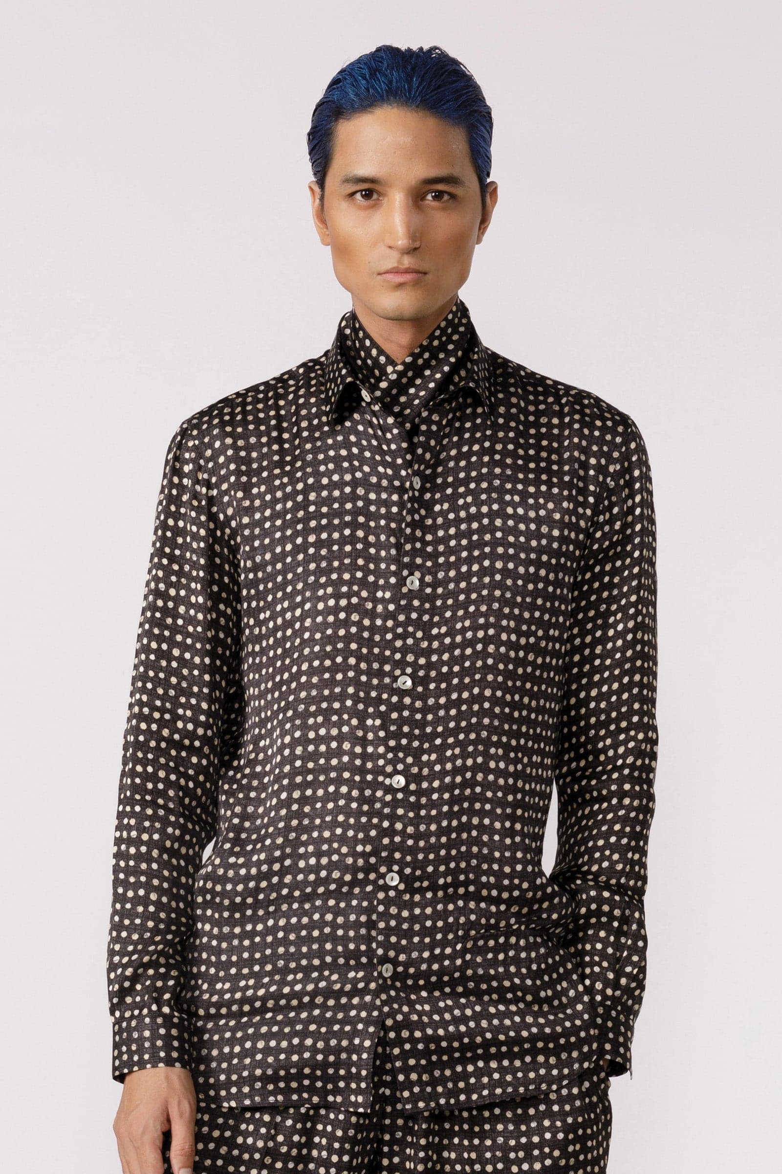 Thumbnail preview #1 for Polka dot printed shirt