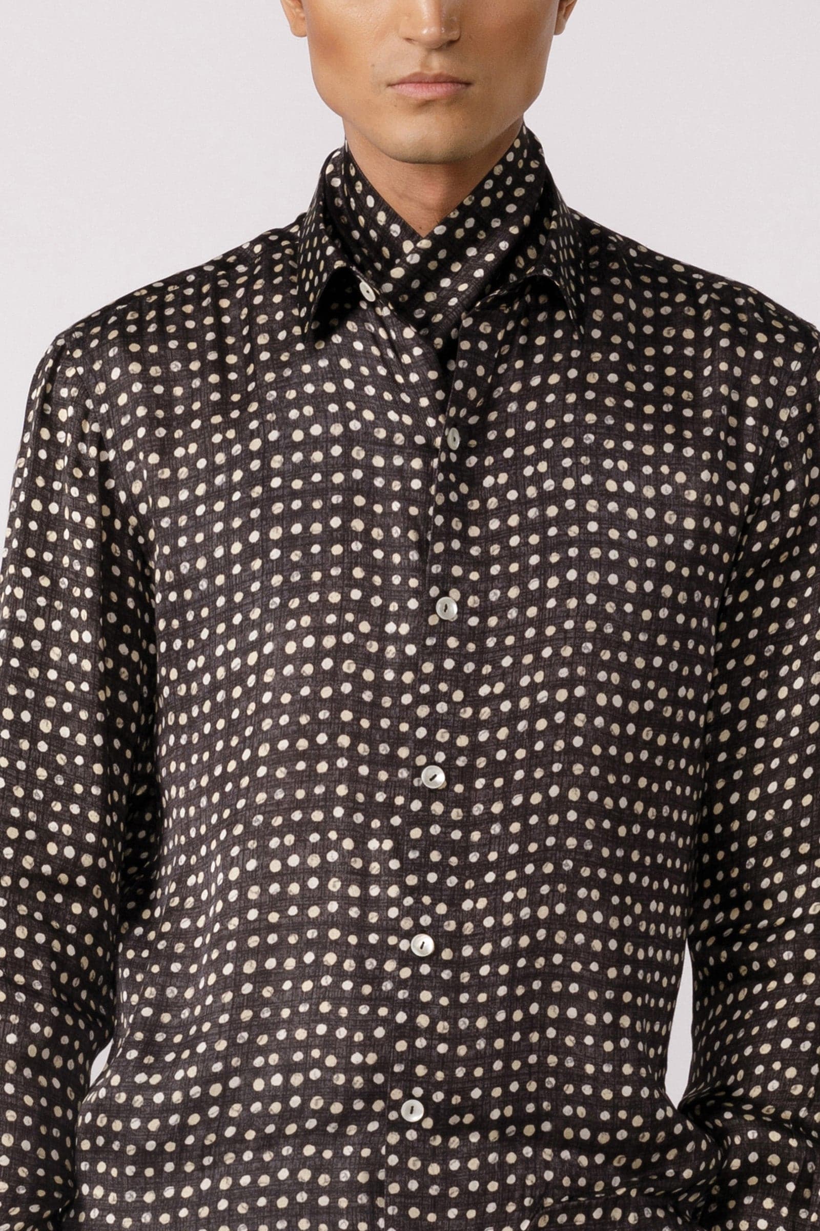 Thumbnail preview #3 for Polka dot printed shirt