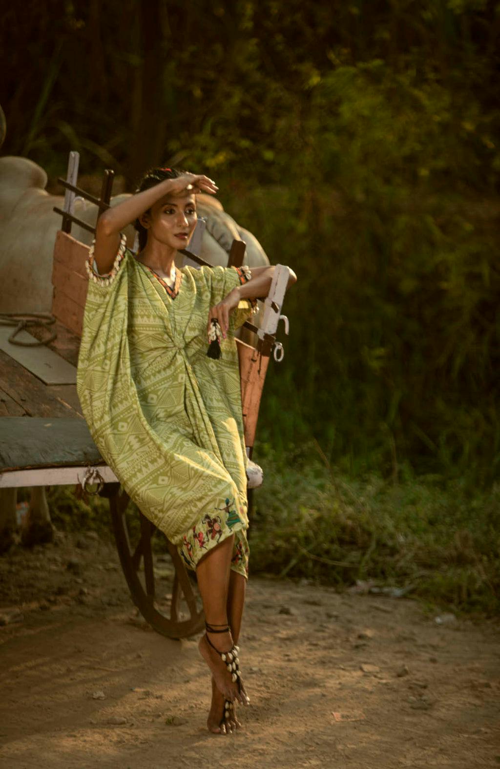 Furaha Knotted Kaftan Dress, a product by COEUR by Ankita Khurana