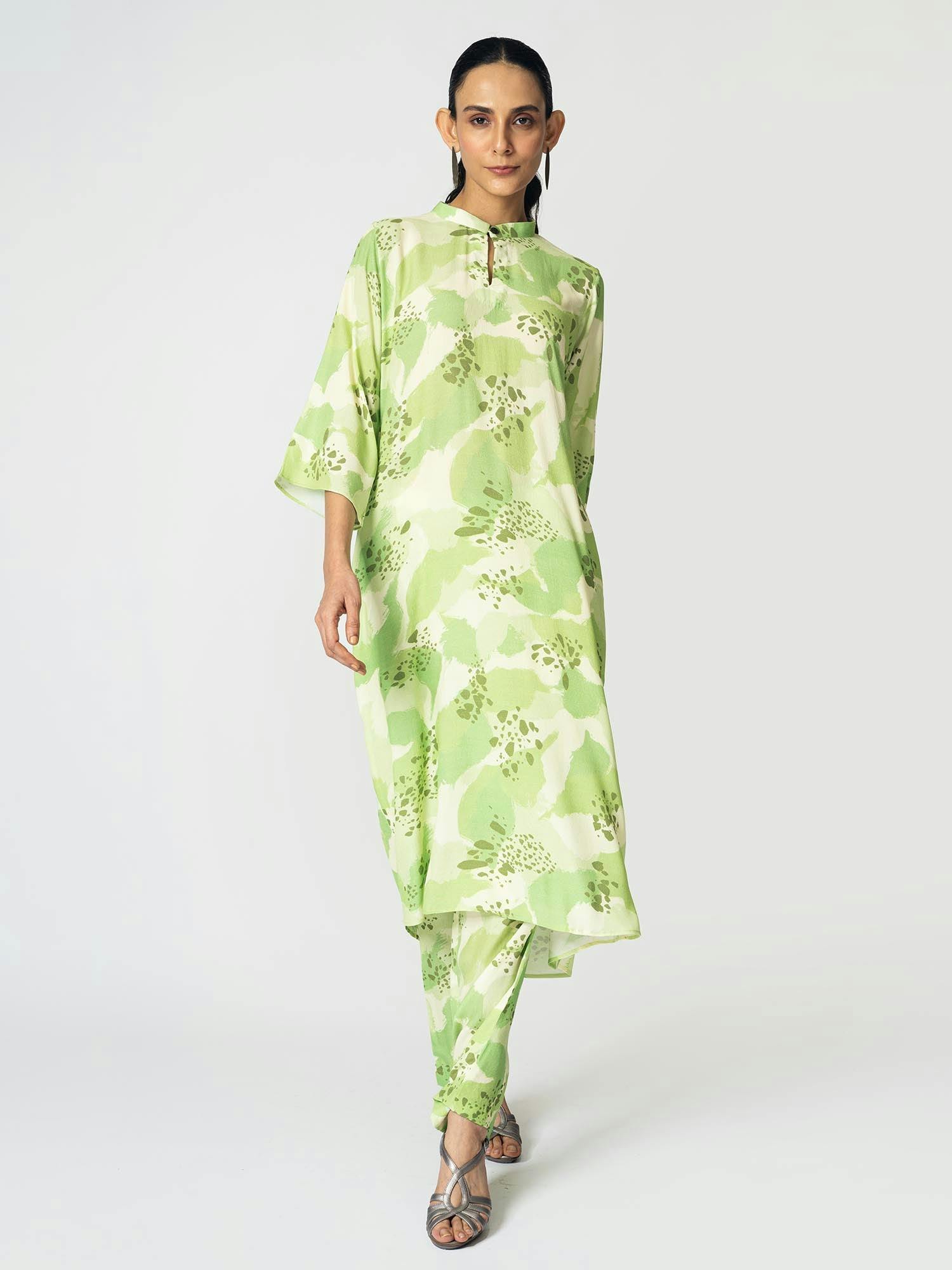 Dots Lime Long Coordinated set, a product by KLAD