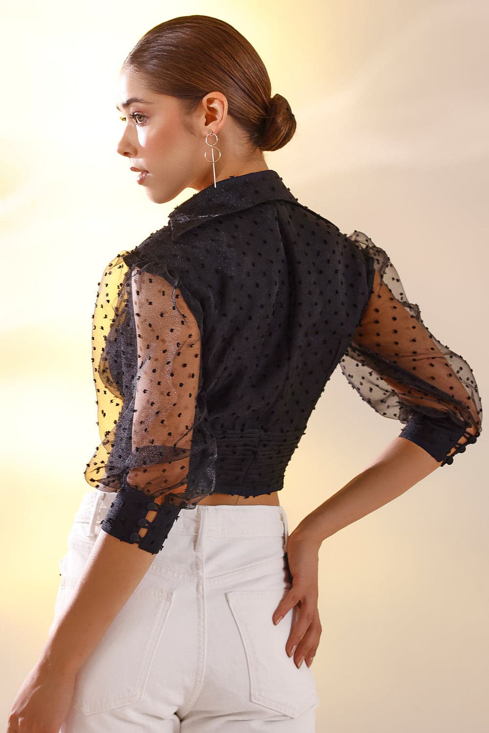 Thumbnail preview #2 for Dotted organza top