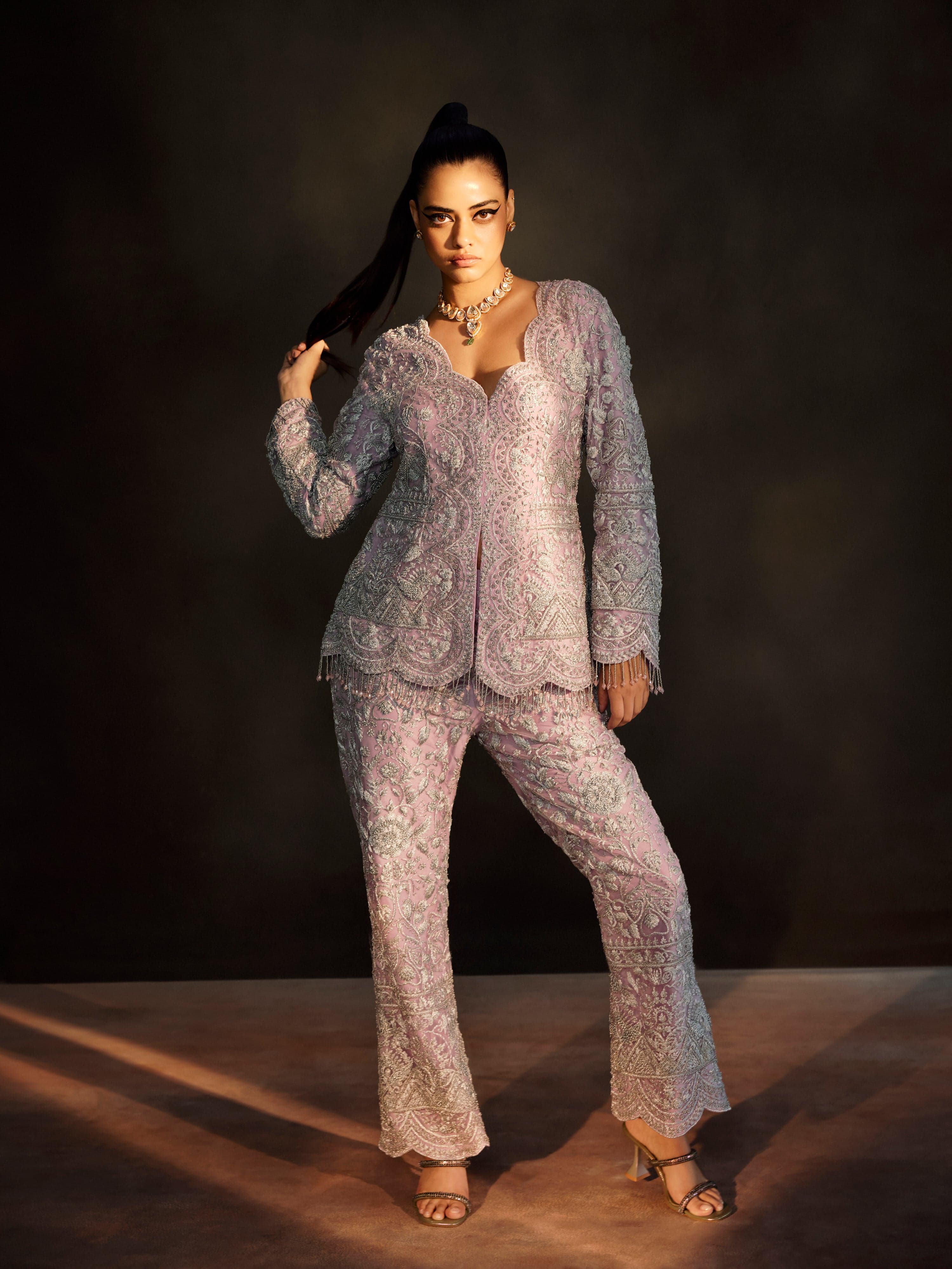 Lavendar Jacket Set, a product by Aashima Behl 