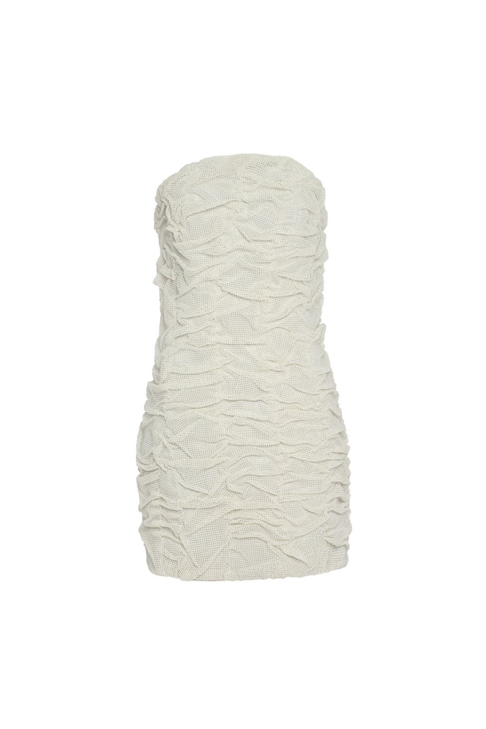 Thumbnail preview #2 for Hand Ruched Ivory Pearl Dress