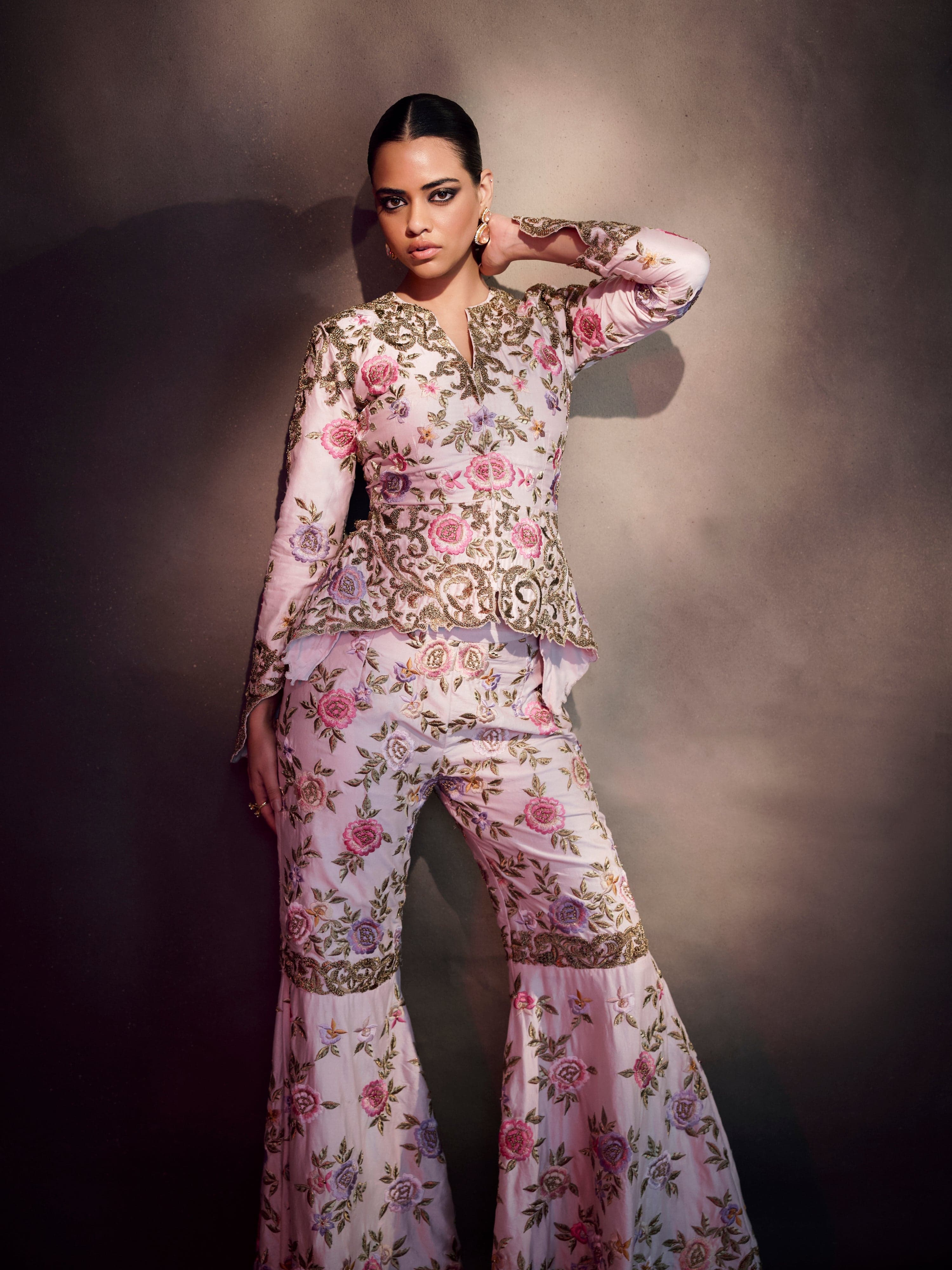 Floral Peplum Jacket Set, a product by Aashima Behl 