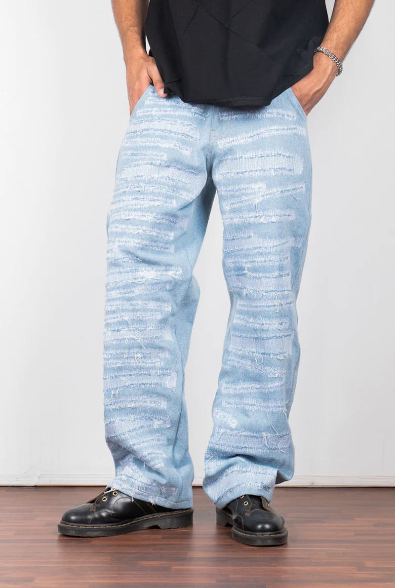 Thumbnail preview #2 for Distressed Blue Denim