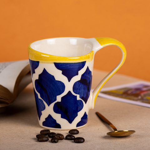 Thumbnail preview #0 for Yellow and Blue Color Ceramic Coffee Mug