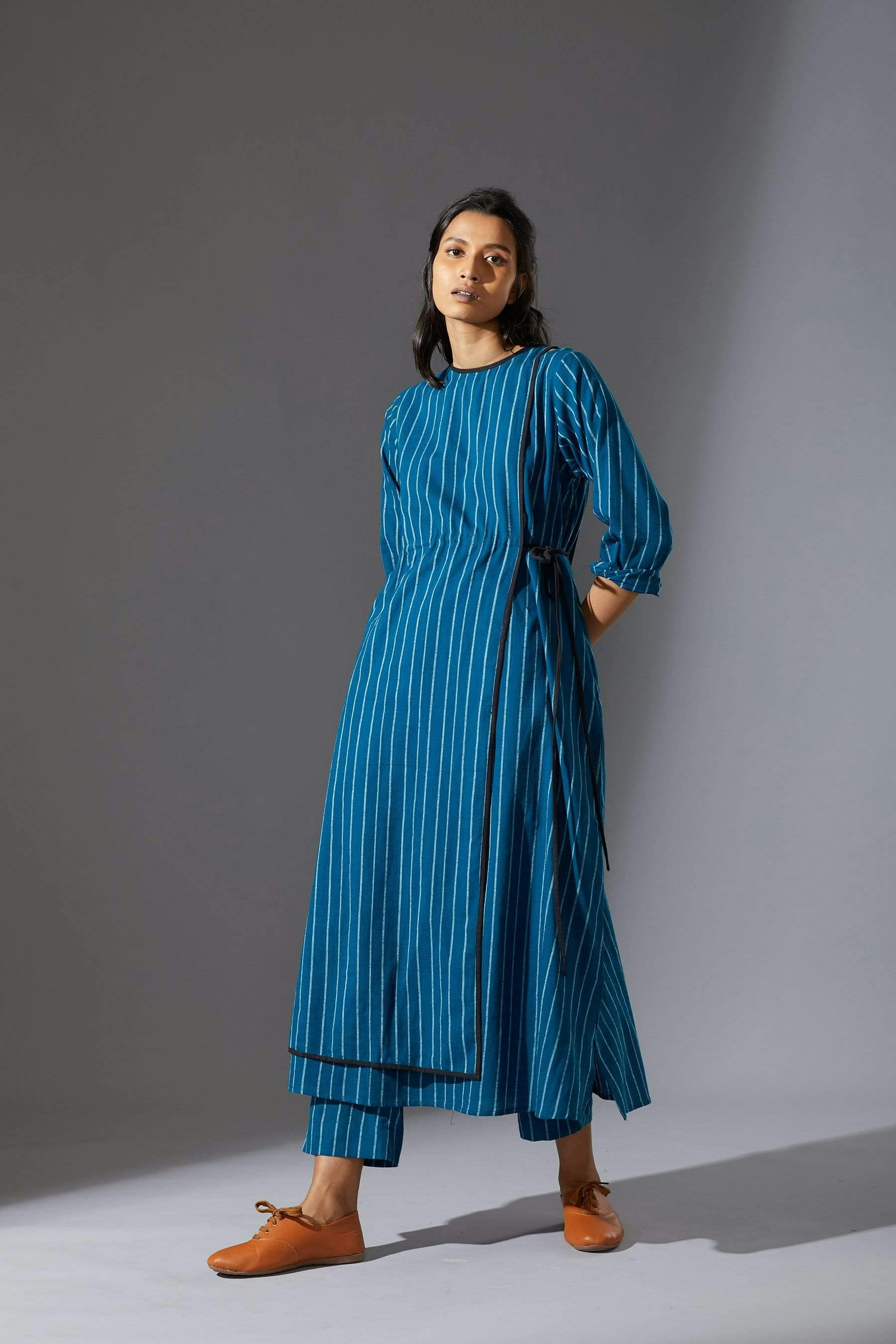 Mati Blue Overlap Tunic, a product by Style Mati