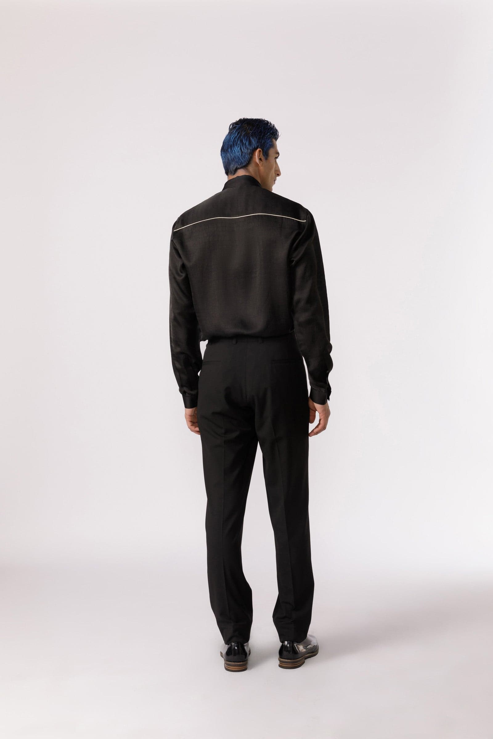 Thumbnail preview #1 for Ruched tie up neck shirt
