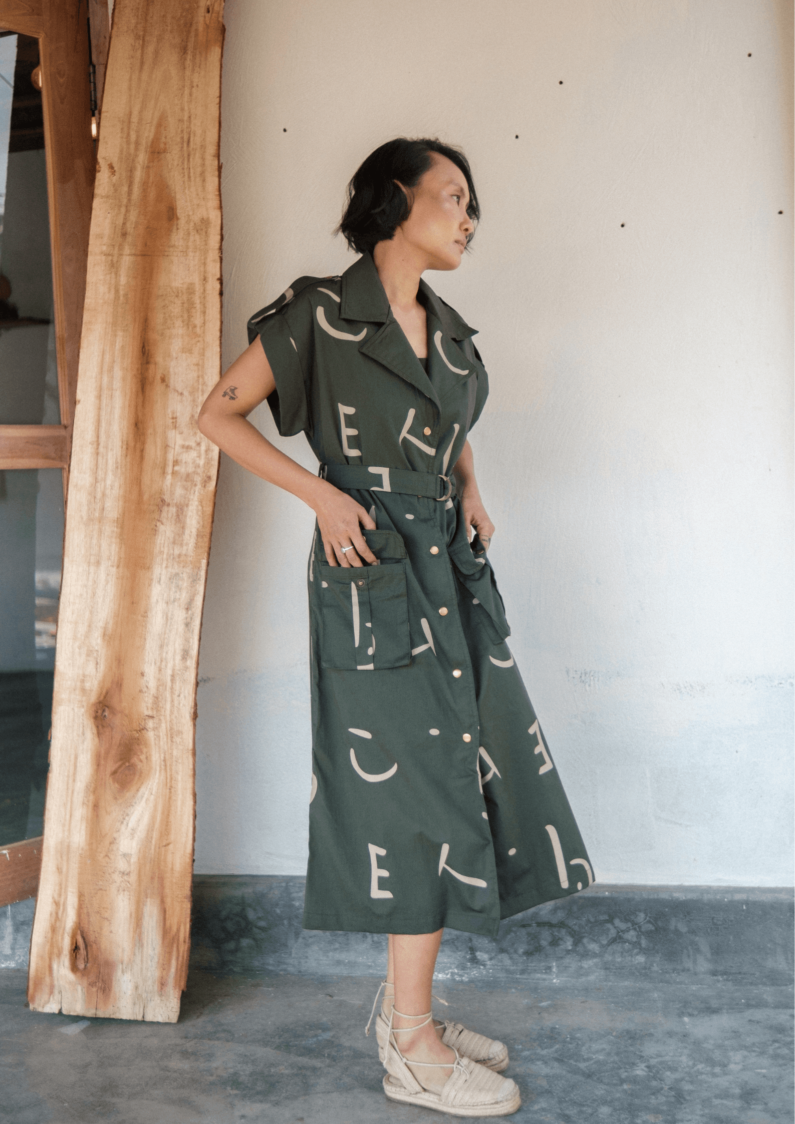 Harajuku Trench - Line Printed, a product by The Terra Tribe