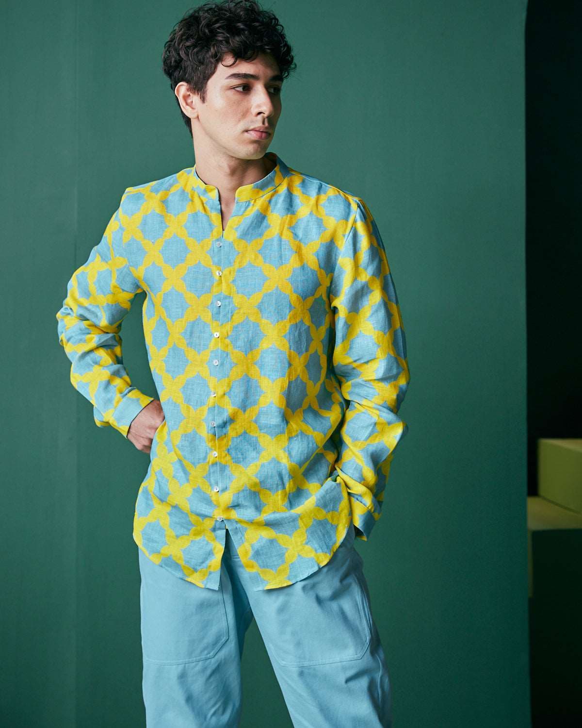 BOYFRIEND SHIRT IN MESH PRINT, a product by cuin
