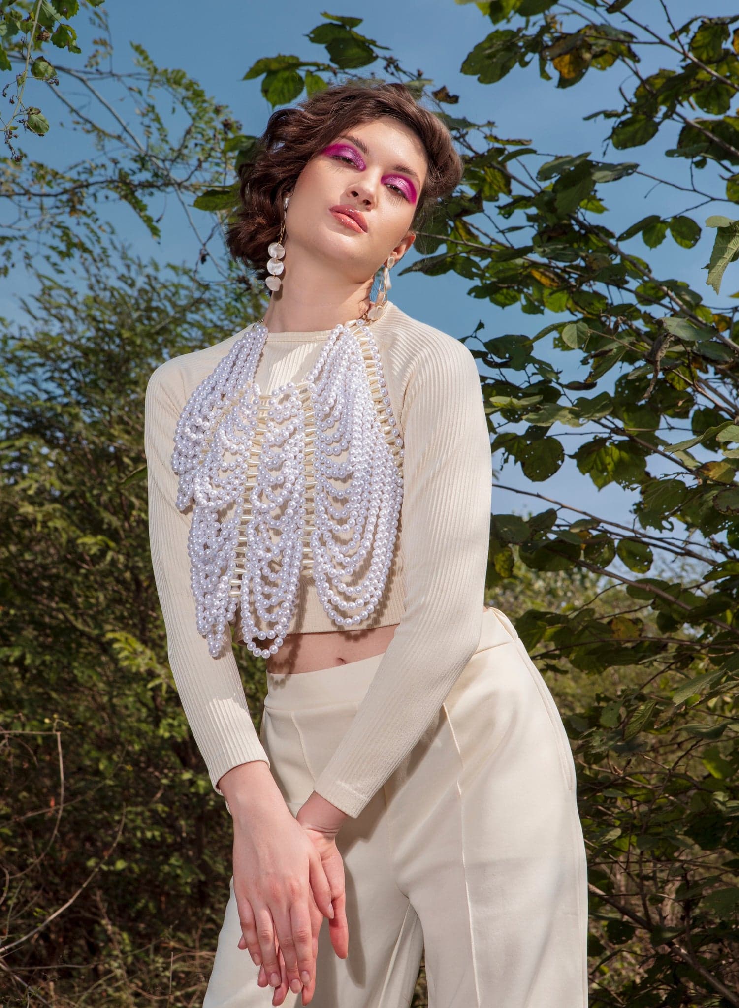 Thumbnail preview #1 for Daisy Pearl Halter Top