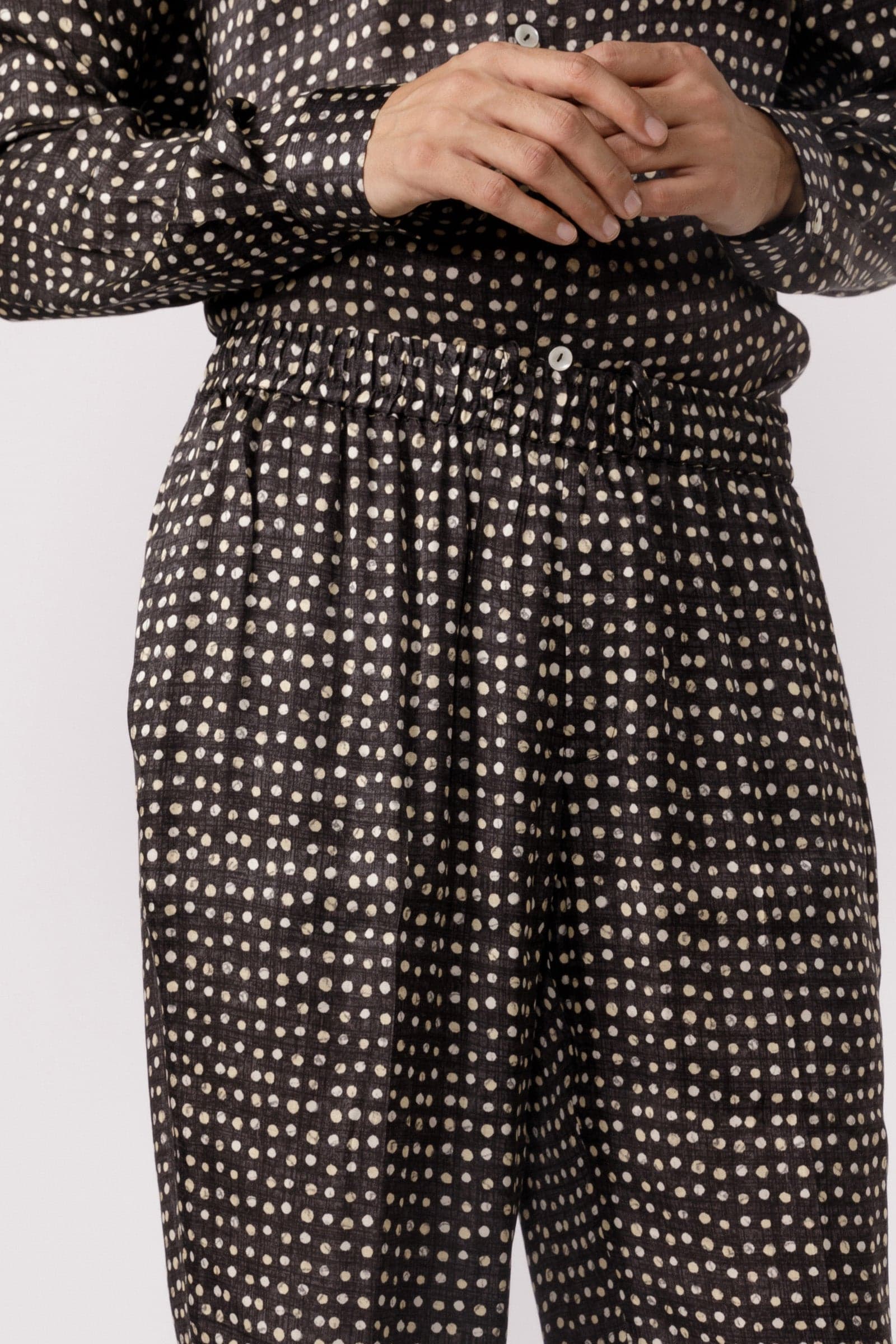 Thumbnail preview #1 for Polka printed pajama pants