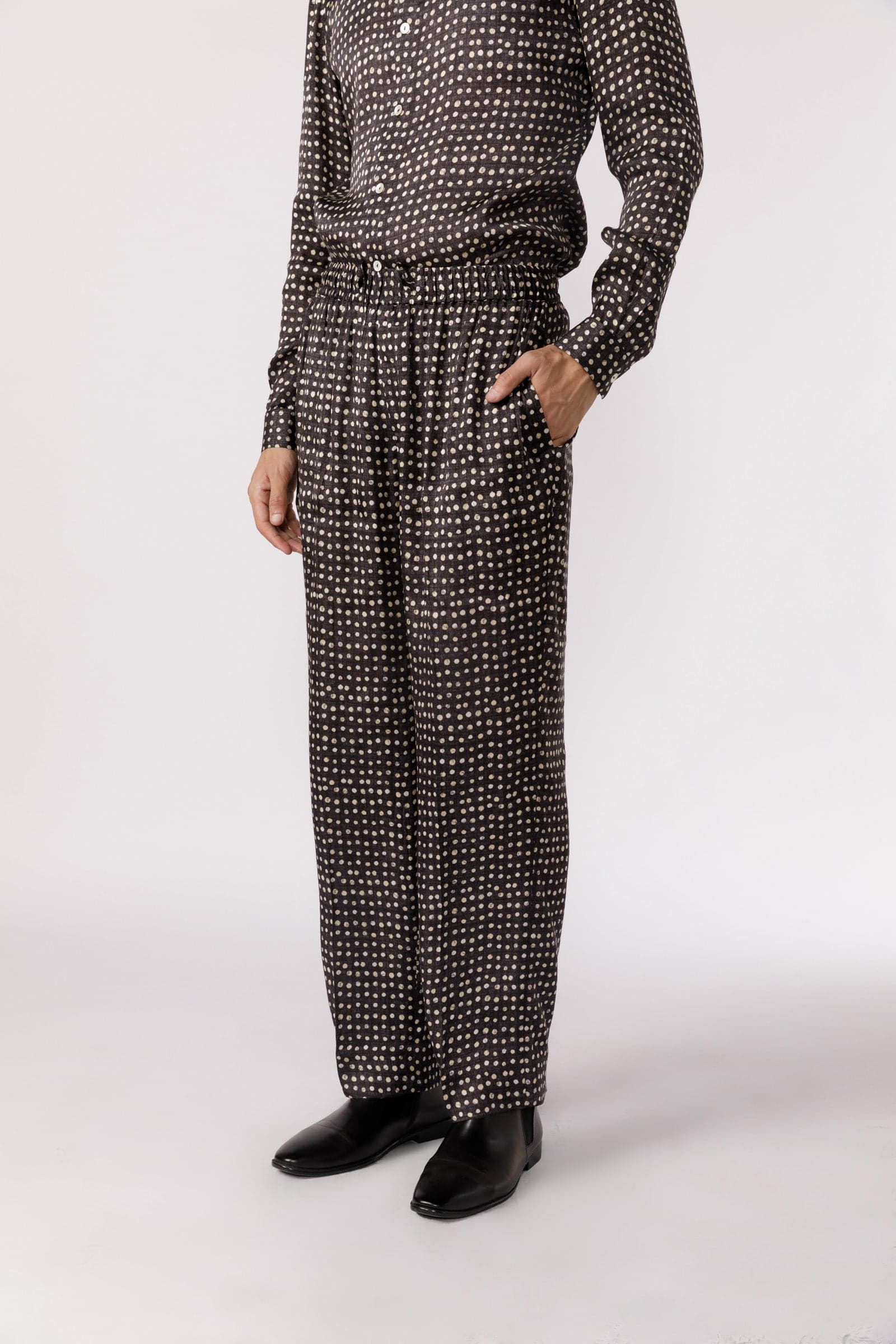 Polka printed pajama pants, a product by Line Outline