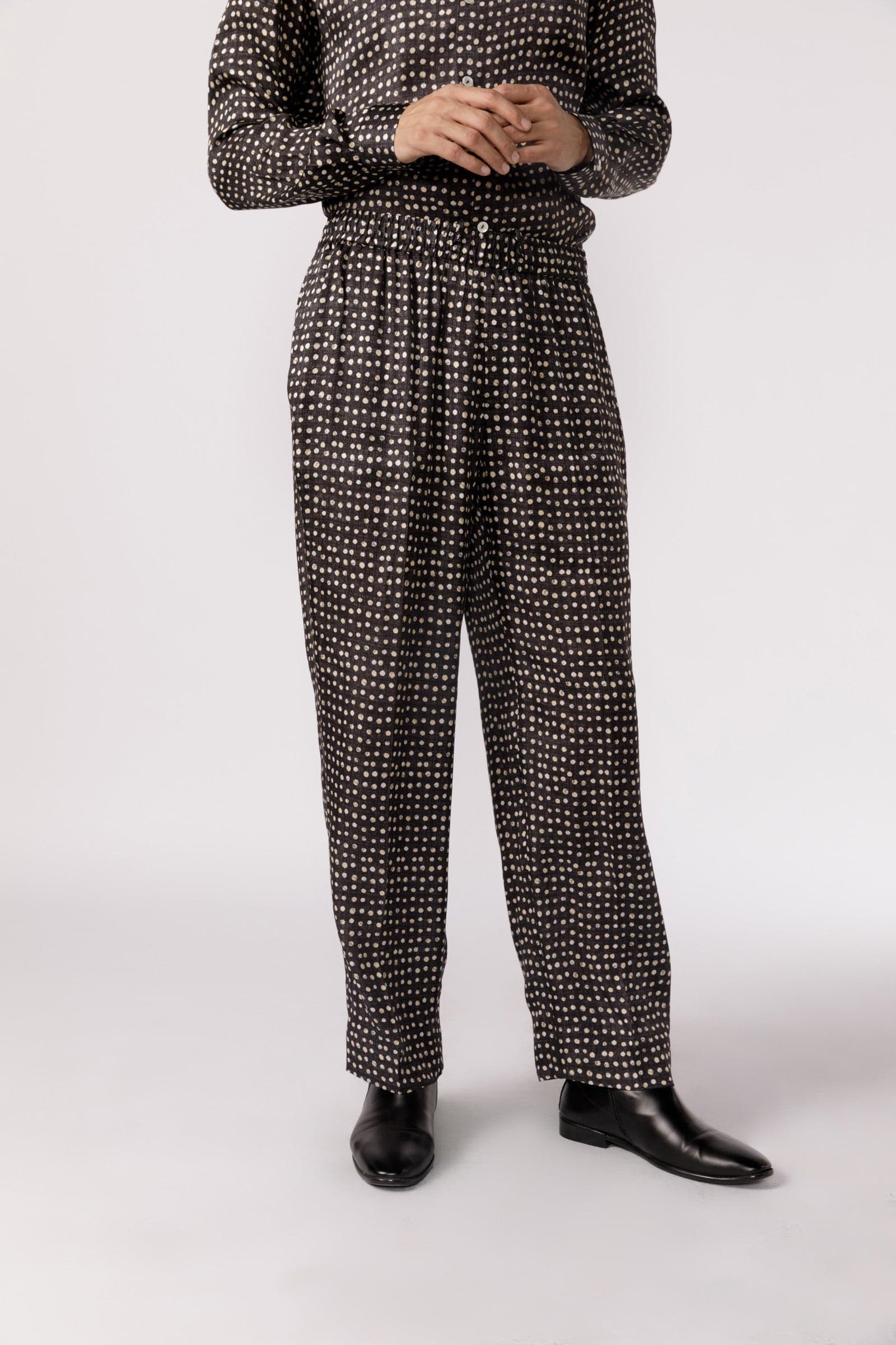 Thumbnail preview #3 for Polka printed pajama pants