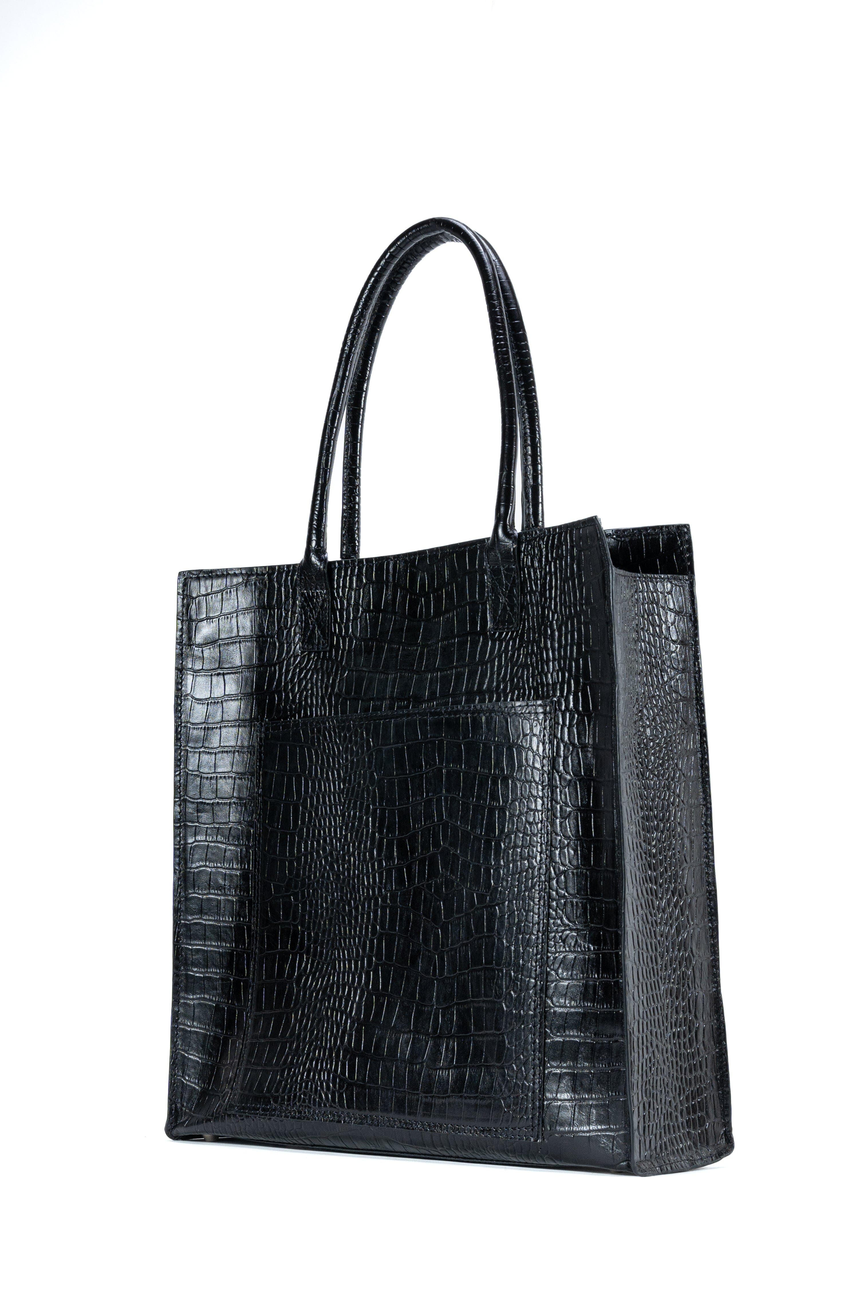 Thumbnail preview #3 for Box Tote Black Croc