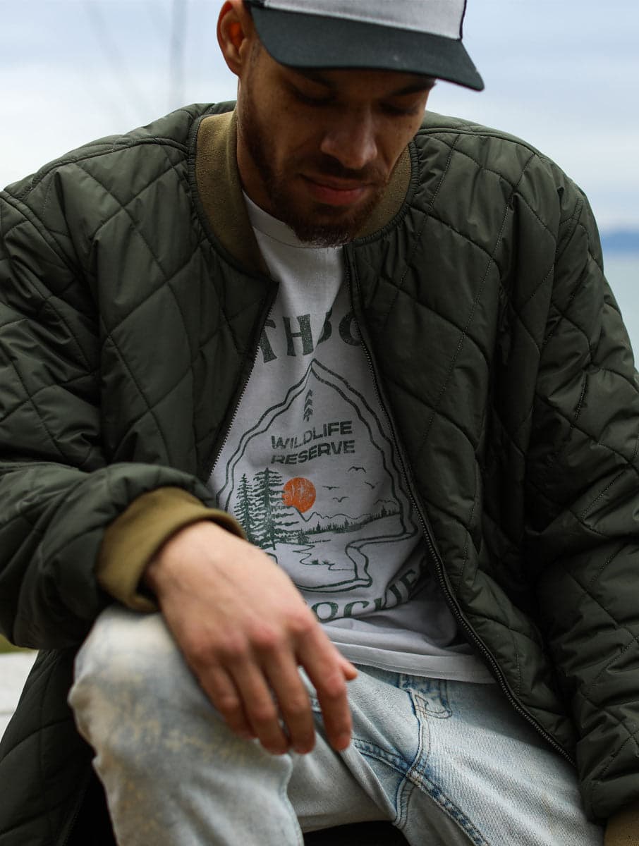 Woodland Quilted Bomber Jacket, a product by Northbound Supply Co.