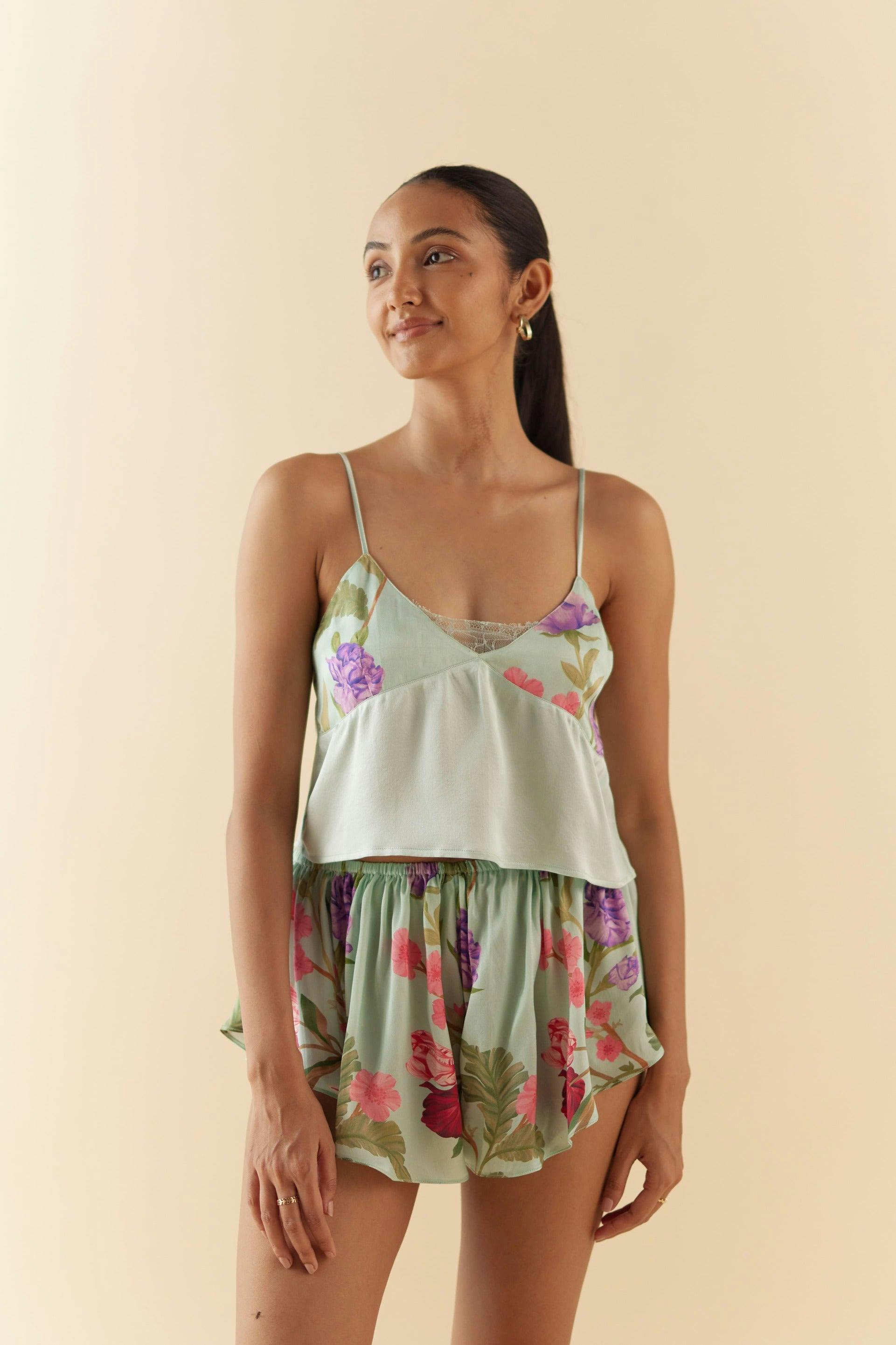 Thumbnail preview #0 for Celeste Floral Dream Cropped Camisole