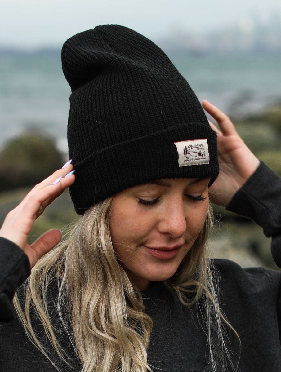 Thumbnail preview #1 for Canadian Wilderness Beanie - Black