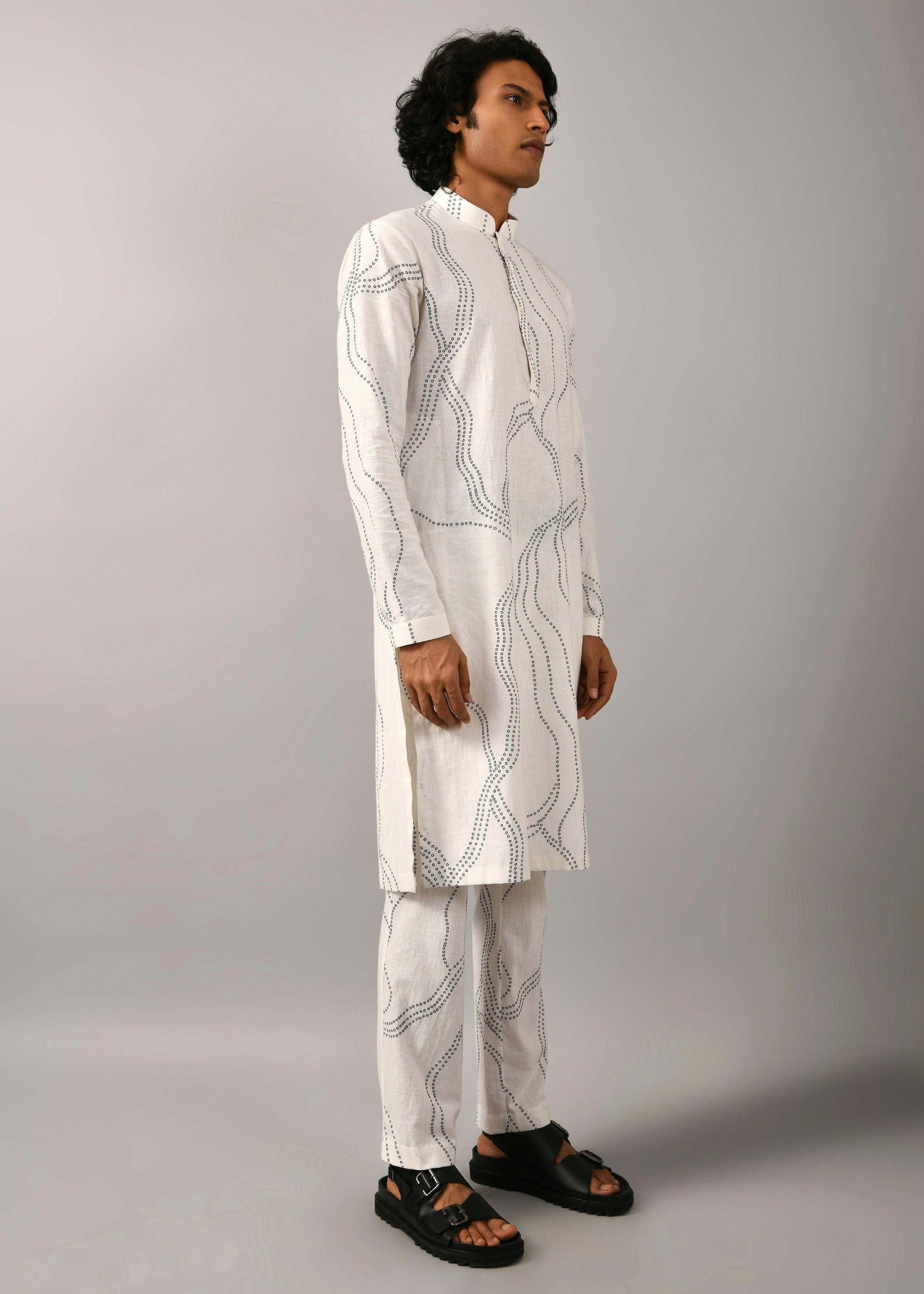 Thumbnail preview #2 for Constellation Lounge Printed Kurta Set