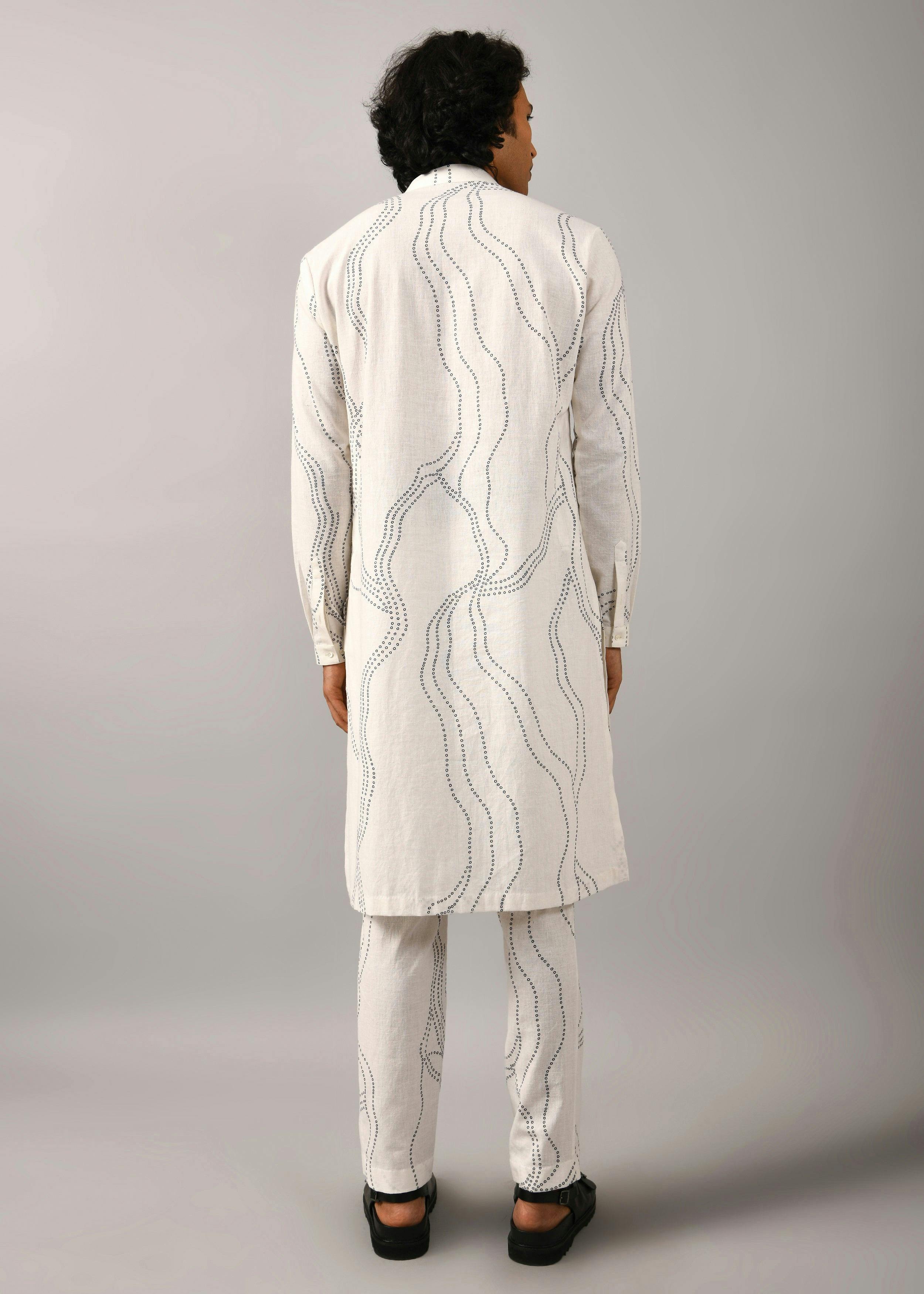 Thumbnail preview #3 for Constellation Lounge Printed Kurta Set