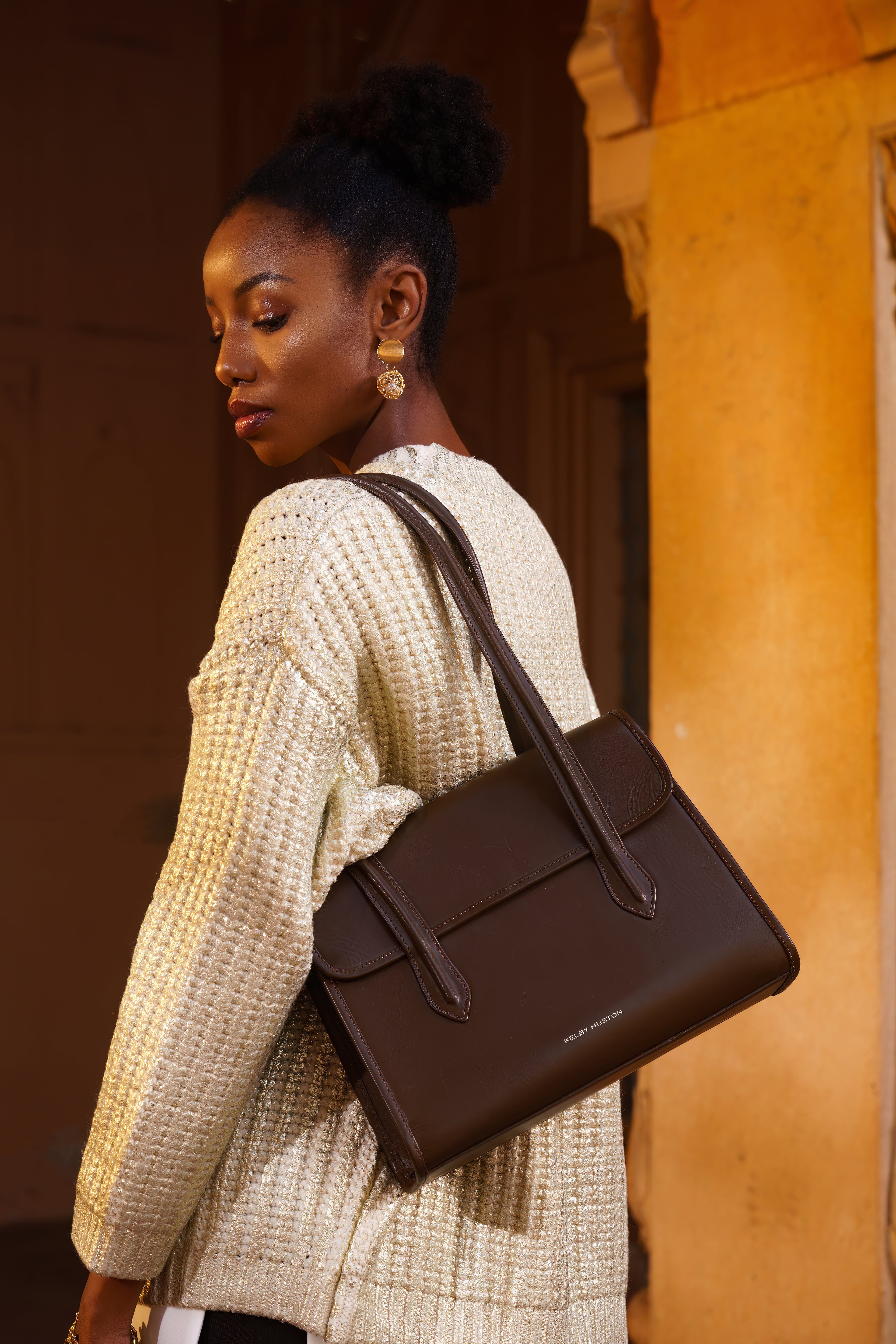 Thumbnail preview #2 for Edana Shoulder Bag - BROWN