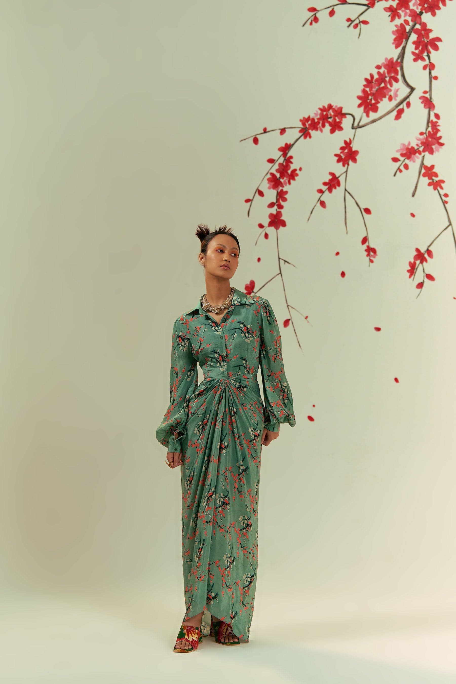 Kaze Draped Shirt Dress, a product by COEUR by Ankita Khurana