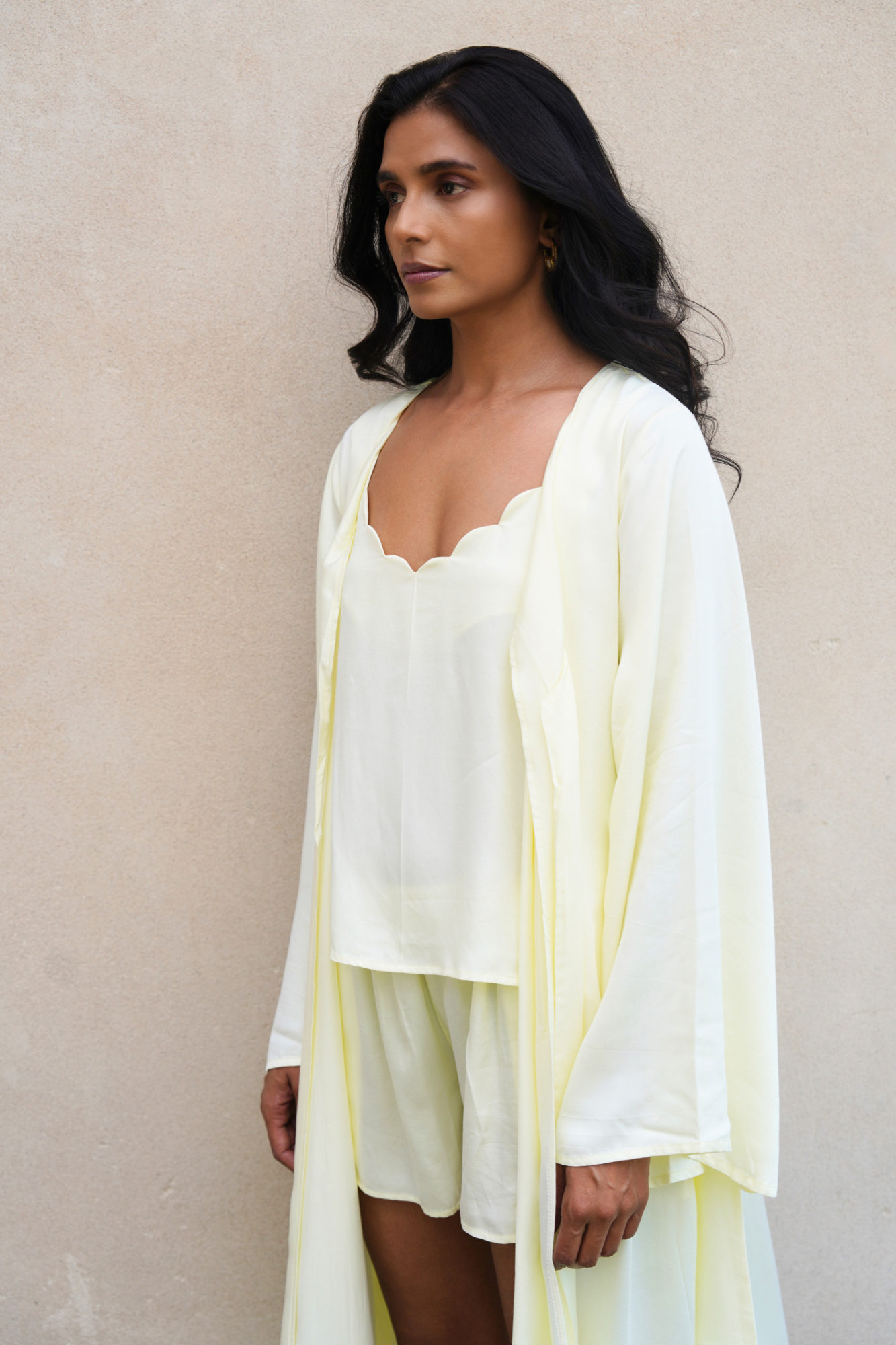 Thumbnail preview #1 for Ivory Yellow Robe