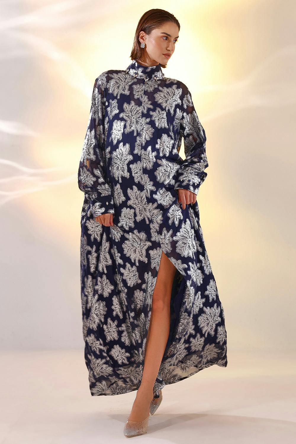 Navy blue kaftan, a product by Saltz n sand 