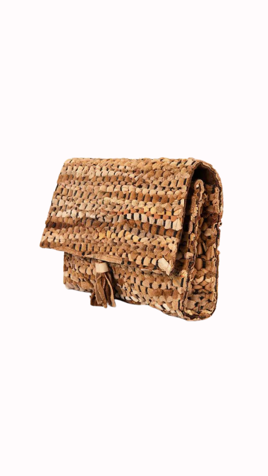 Thumbnail preview #0 for Coffee Brown Woven Clutch Large