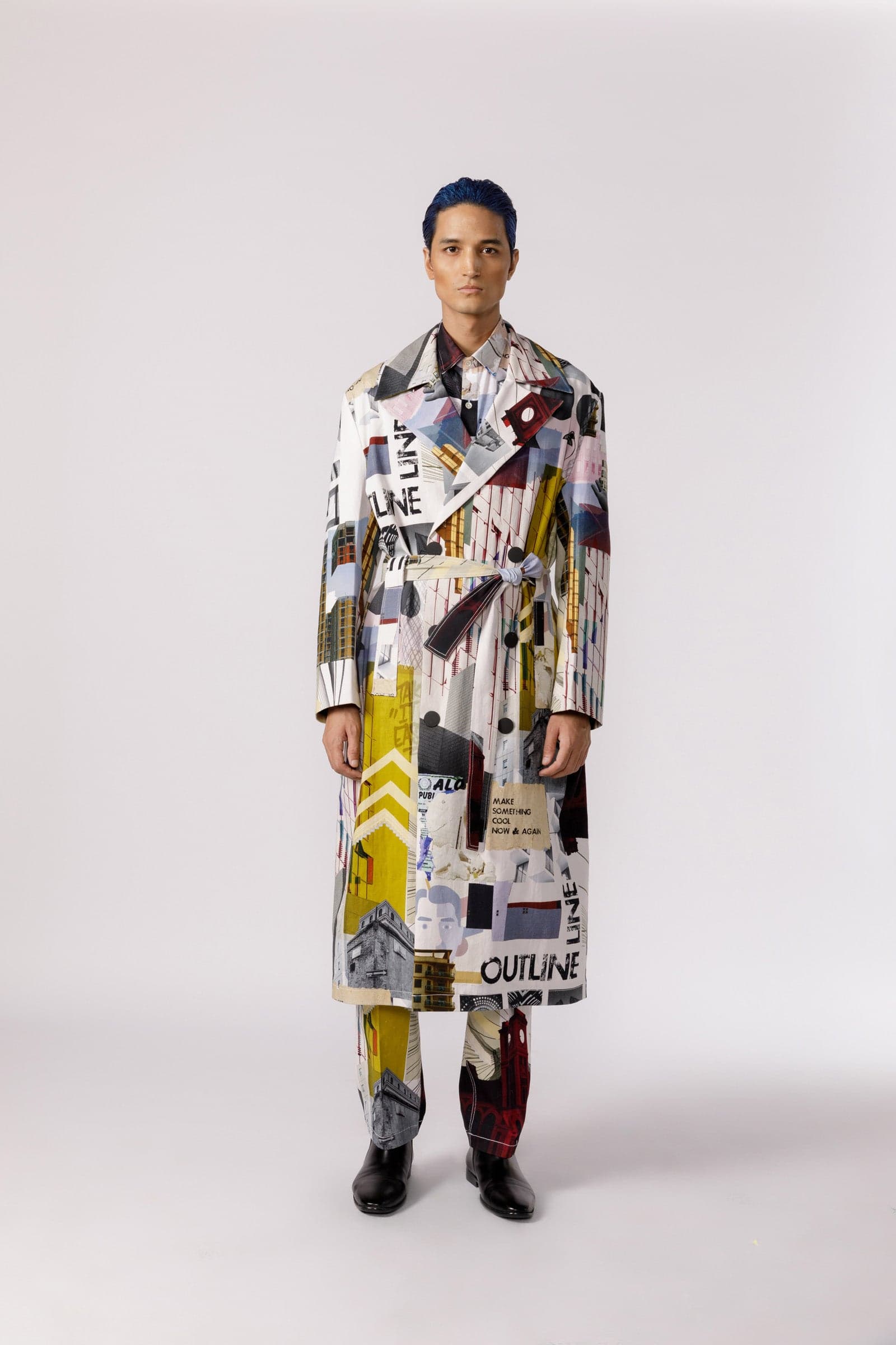 Thumbnail preview #0 for Bauhaus mosaic printed trench