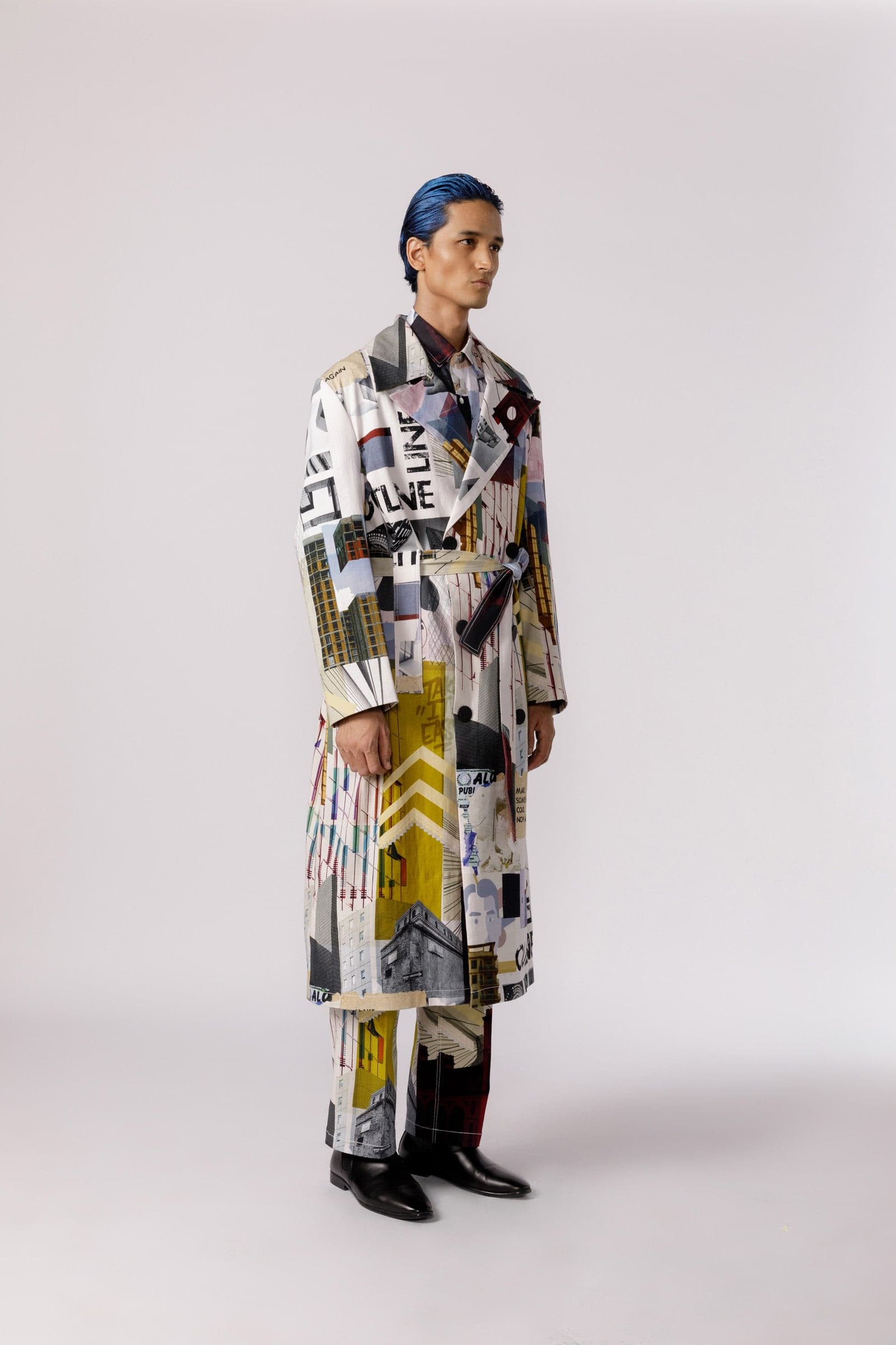 Thumbnail preview #3 for Bauhaus mosaic printed trench