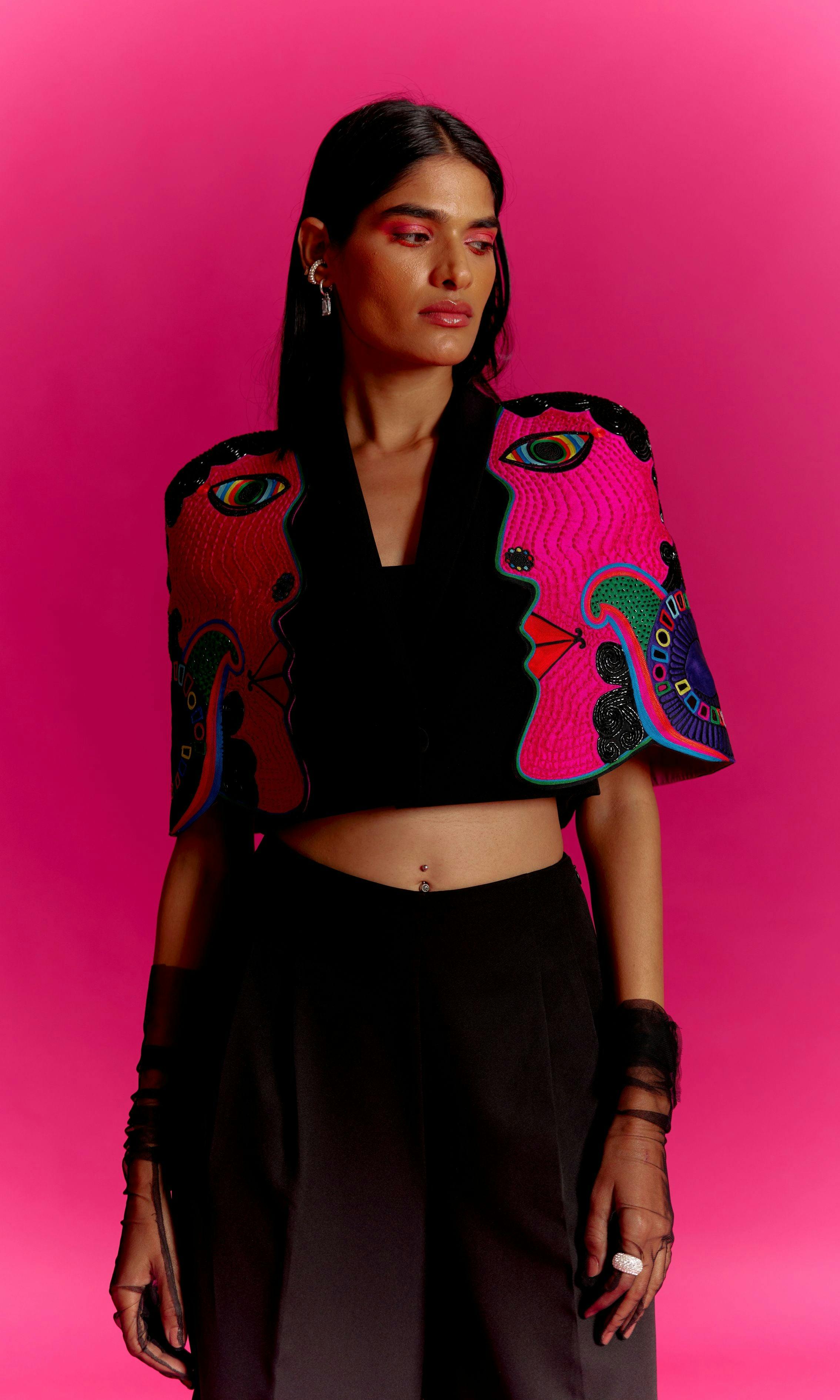 Thumbnail preview #2 for 2 Face Fuchsia Jacket Co-ord