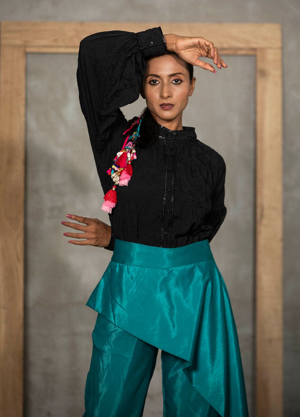 Black Crush Shirt, a product by COEUR by Ankita Khurana