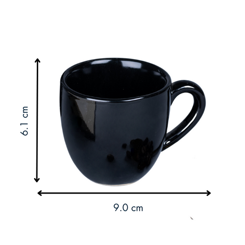 Thumbnail preview #1 for Black Color Ceramic Espresso Coffee Cup