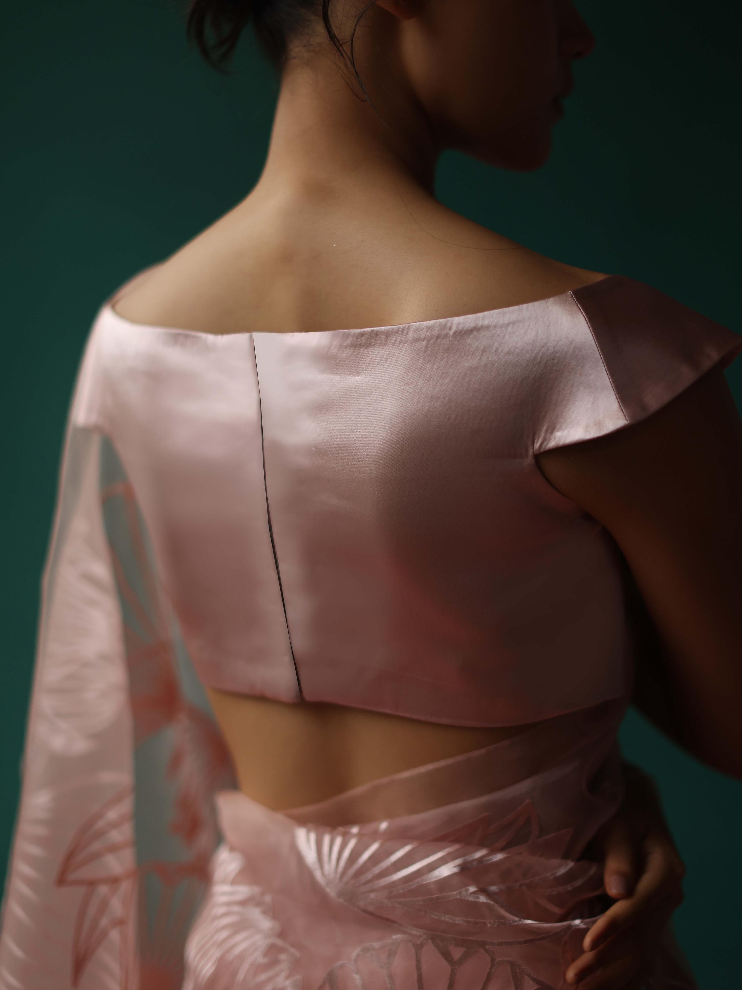 Thumbnail preview #1 for Rose gold off shoulder blouse