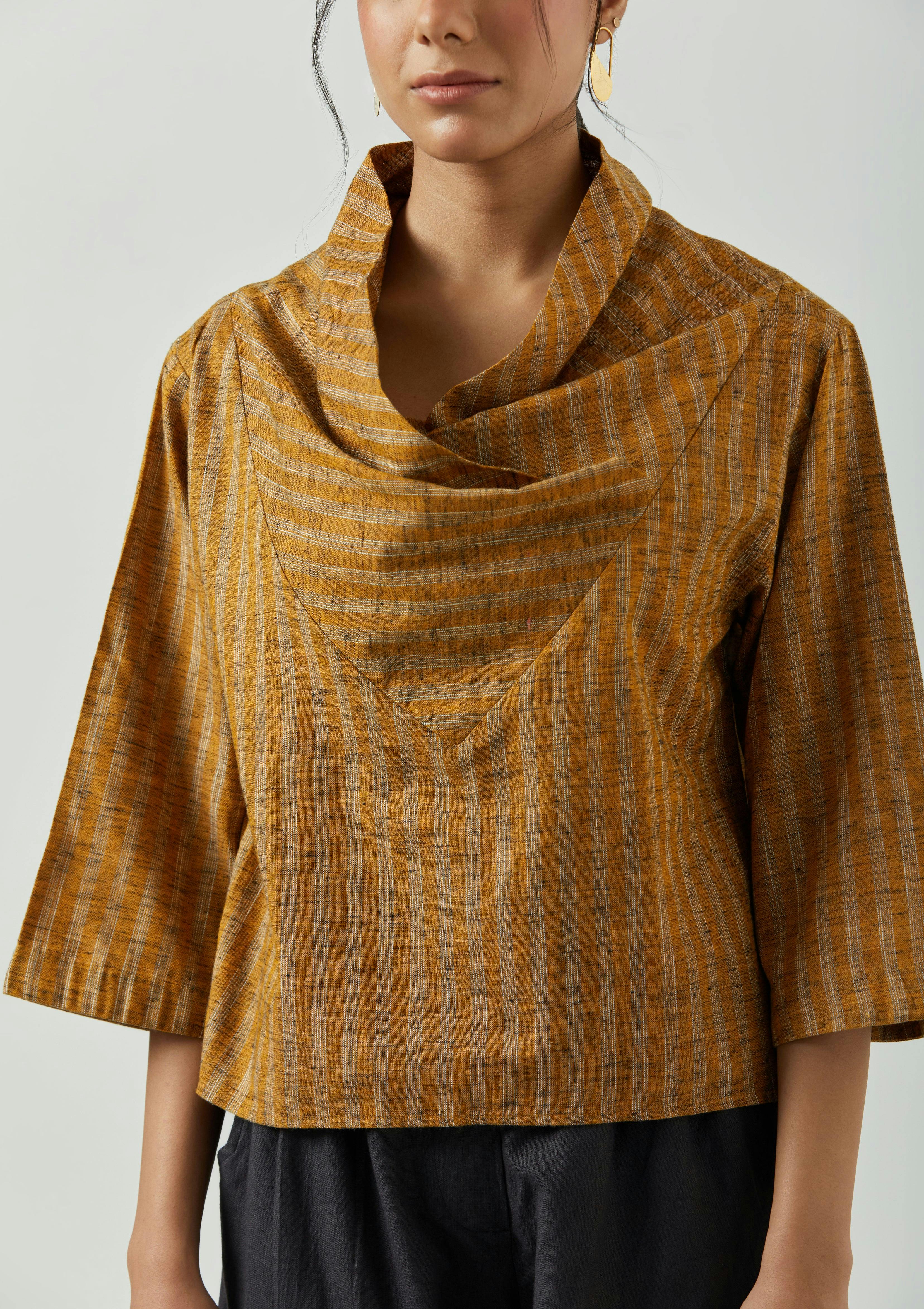 Thumbnail preview #0 for BRIE FOLIO TOP (MUSTARD)