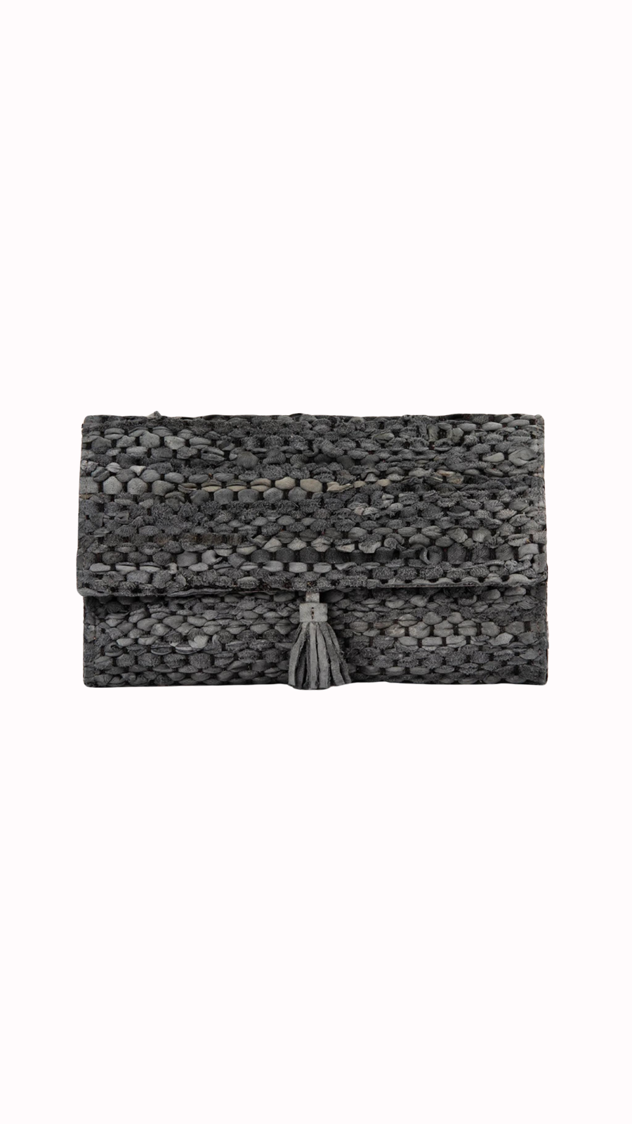 Thumbnail preview #1 for Light Grey Woven Clutch Large