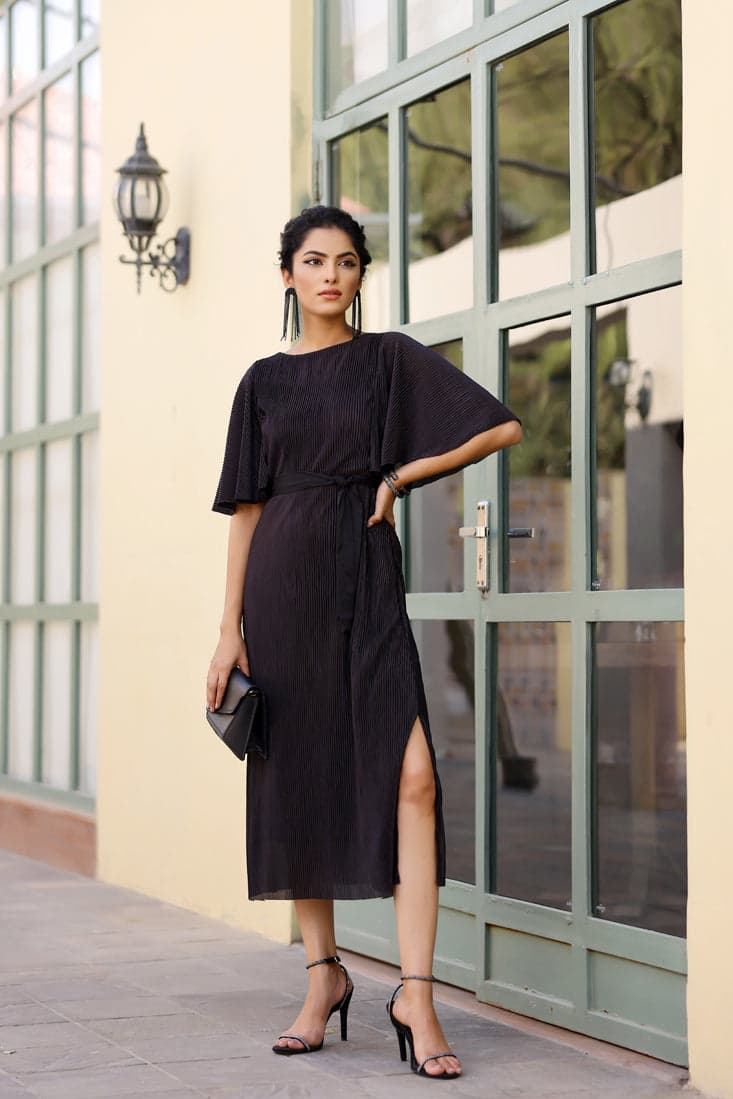 Hannah- Modest Pleat Midi, a product by AlterEgoIndia