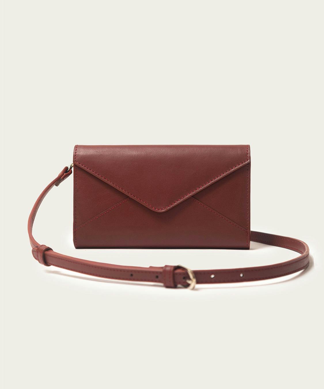 CAROLENA CLUTCH - Burgundy, a product by Kelby Huston