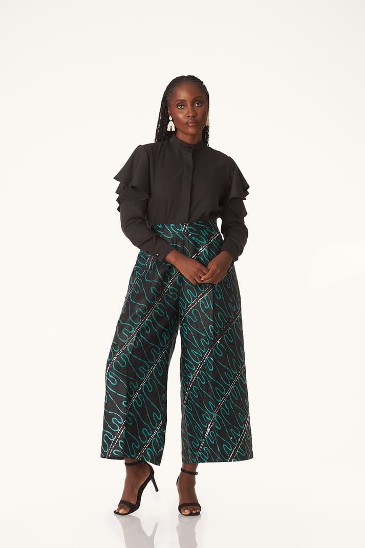 Kwelaku abstract print batik culottes, a product by KWELAKU