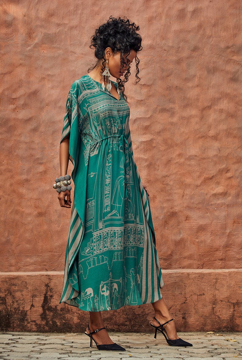 Thumbnail preview #2 for Teal Kaftan