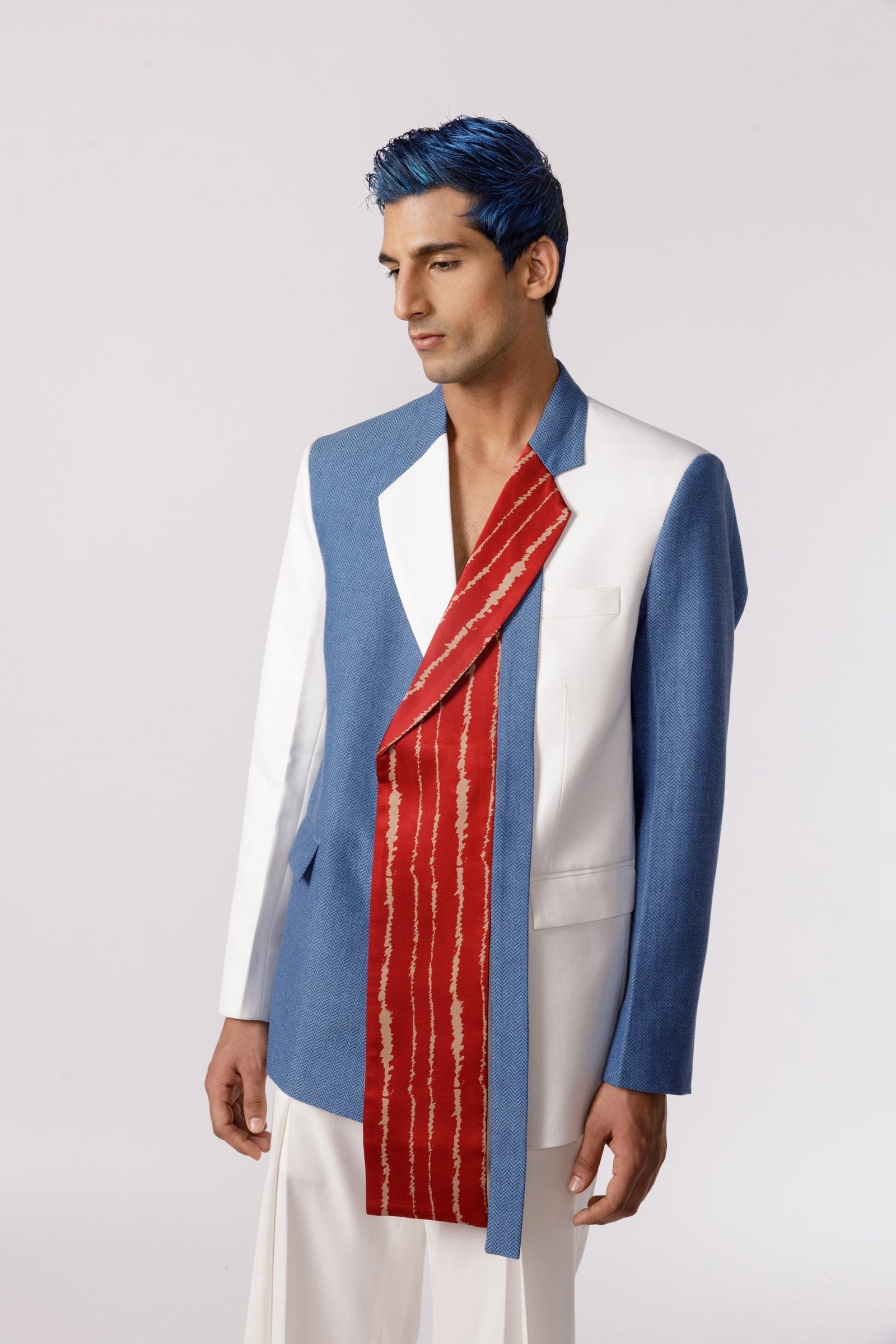Dual textured blazer, a product by Line Outline