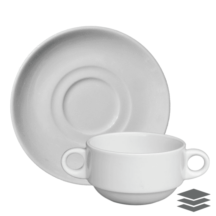 Thumbnail preview #0 for Classic Soup Bowl with Handle - Pack of 6