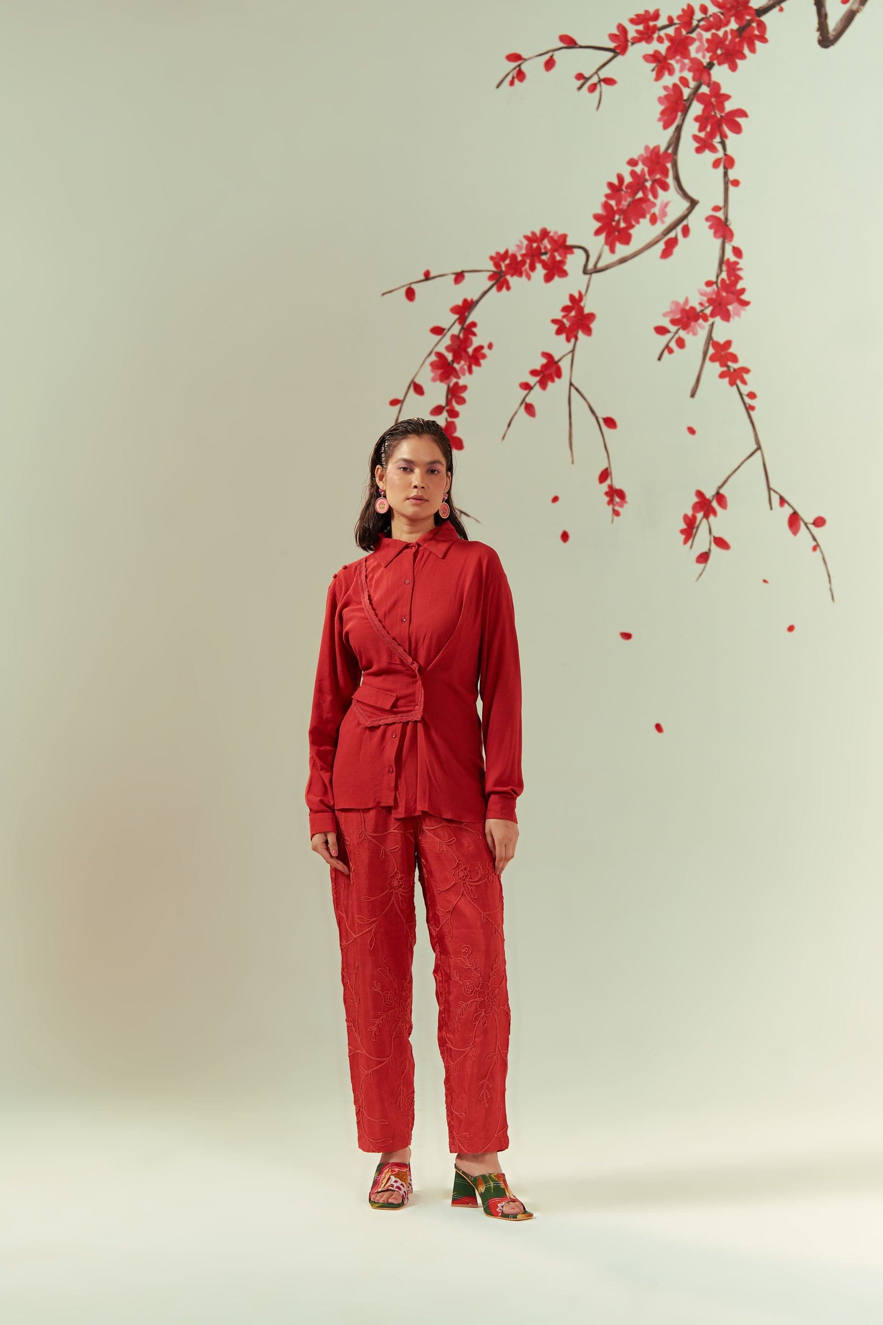 Zen Red Co-ord Set, a product by COEUR by Ankita Khurana