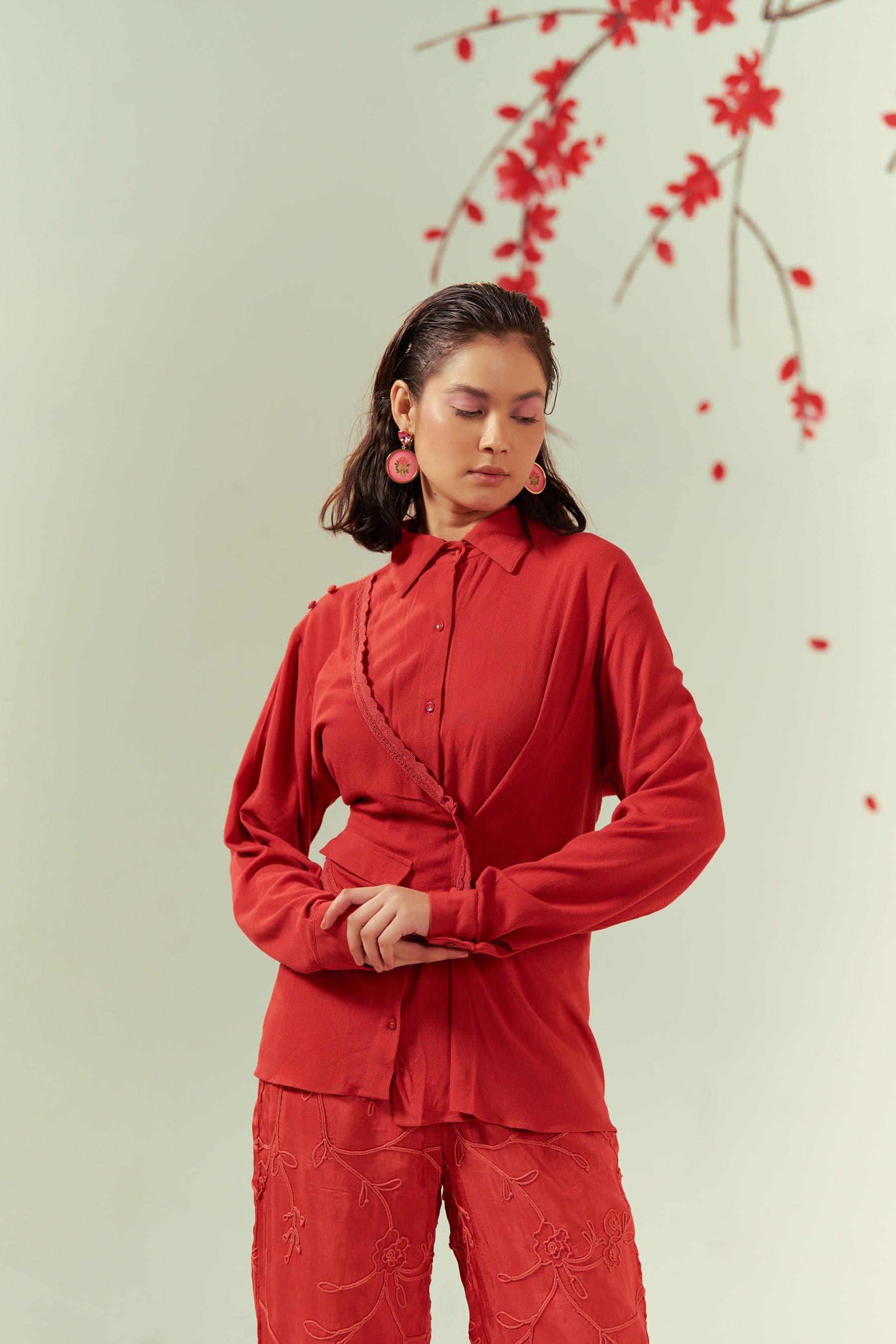 Thumbnail preview #2 for Zen Red Co-ord Set