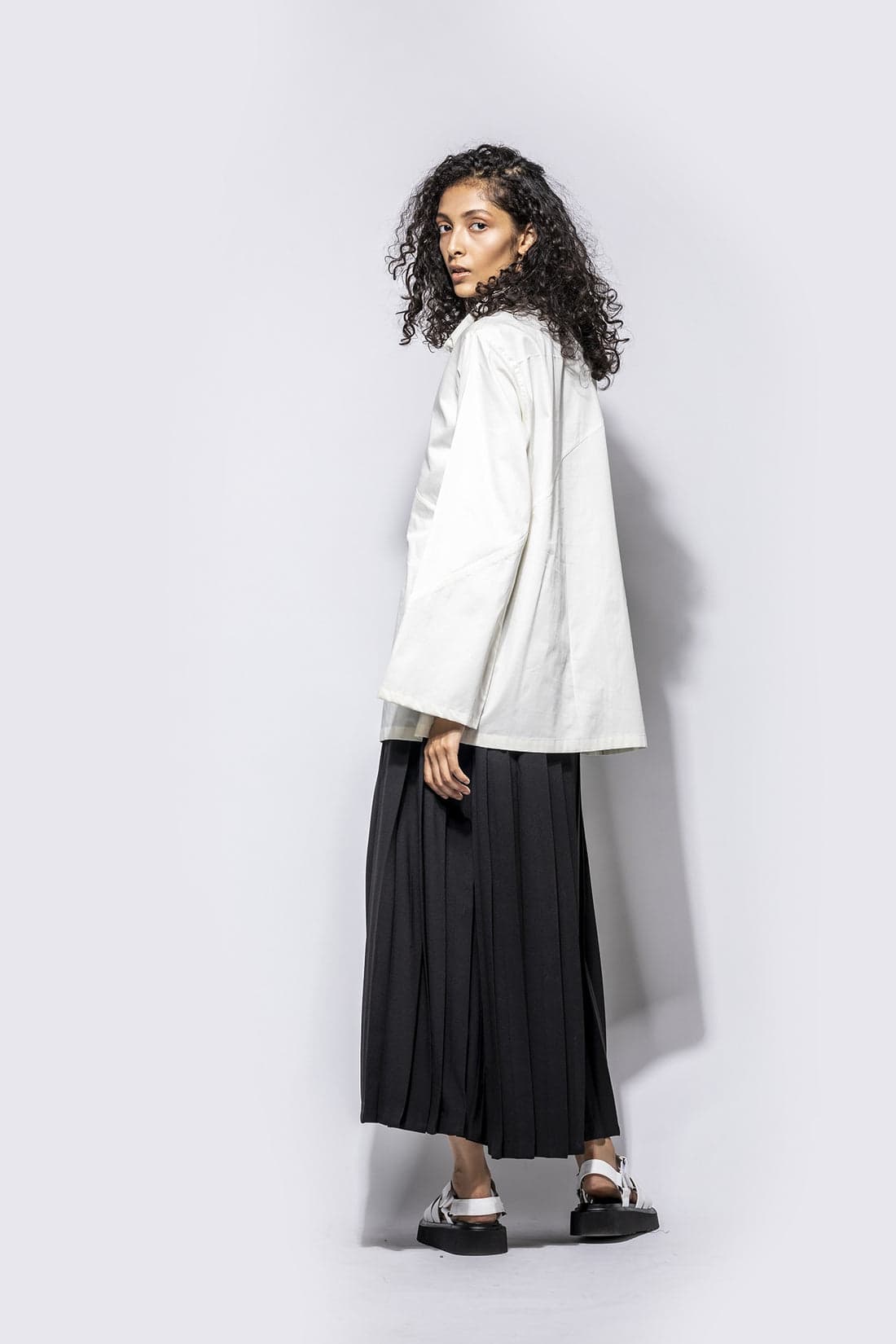 Thumbnail preview #2 for Panel Pleated Shirt