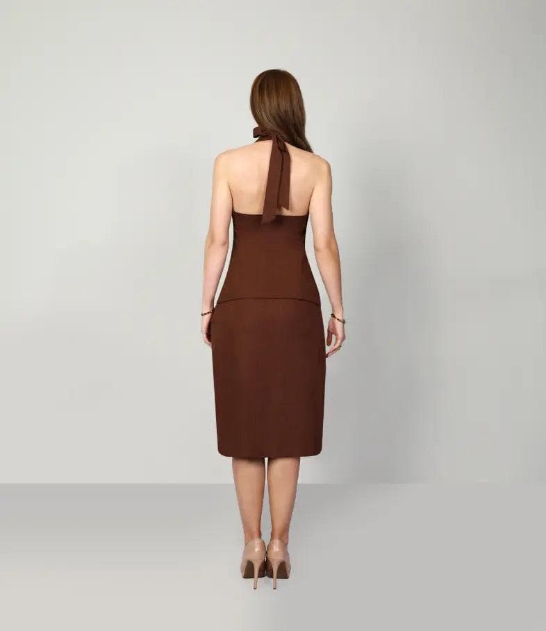 Thumbnail preview #3 for VERONICA BROWN SKIRT