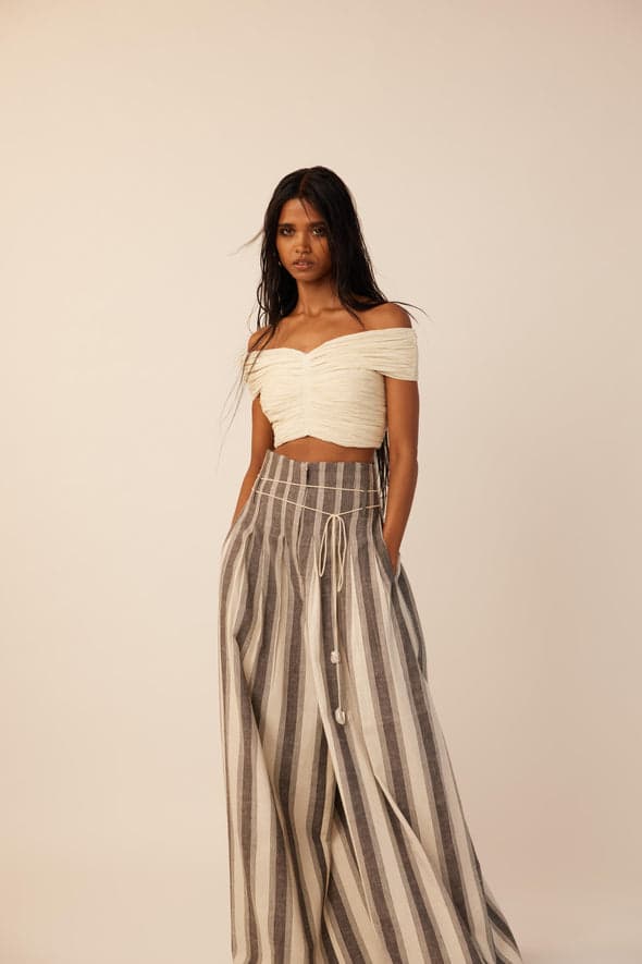 Wanderlust off-shoulder crop top, a product by AROKA