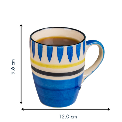 Thumbnail preview #1 for Blue Color Hand-Painted Ceramic Coffee Mug