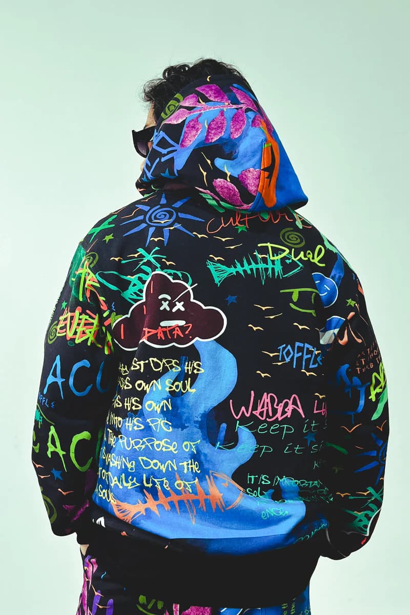 Thumbnail preview #2 for Graffiti Black Hoodie